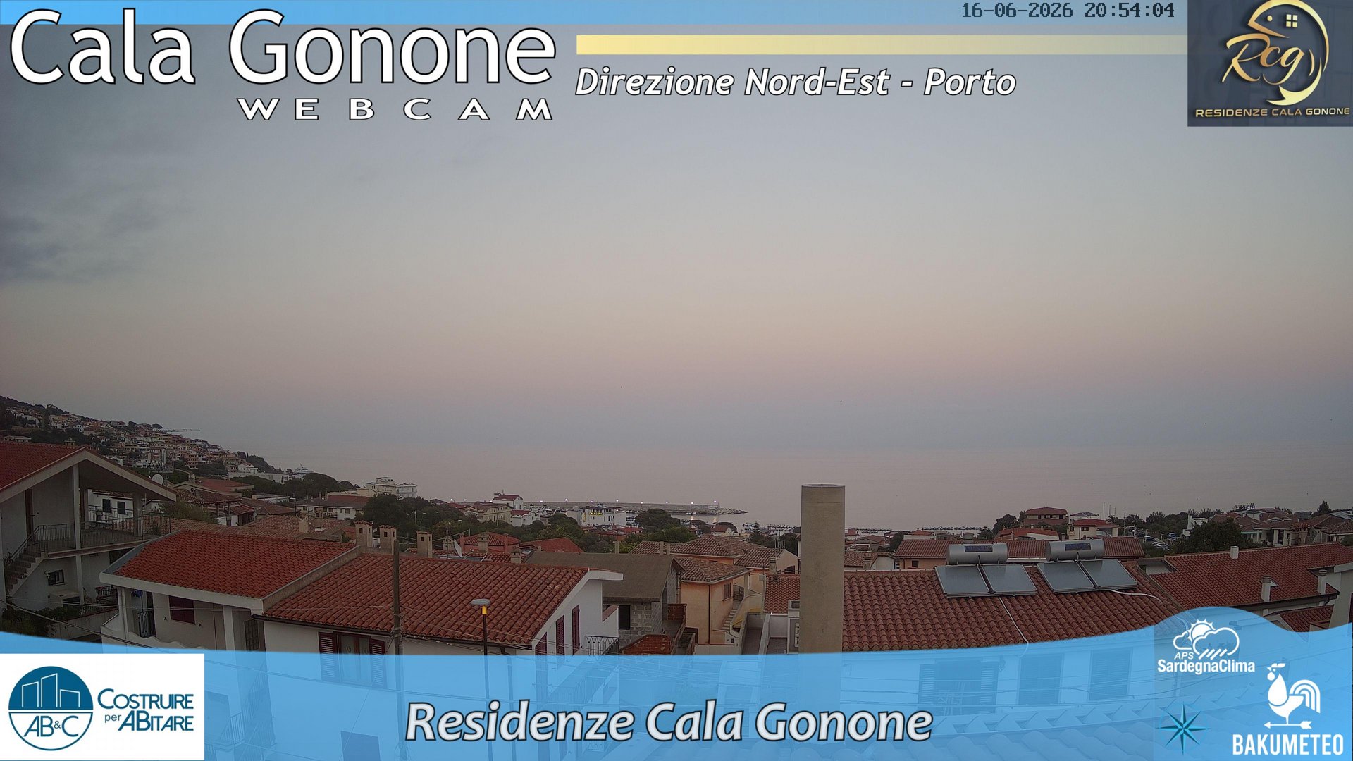 time-lapse frame, Cala Gonone Nord webcam