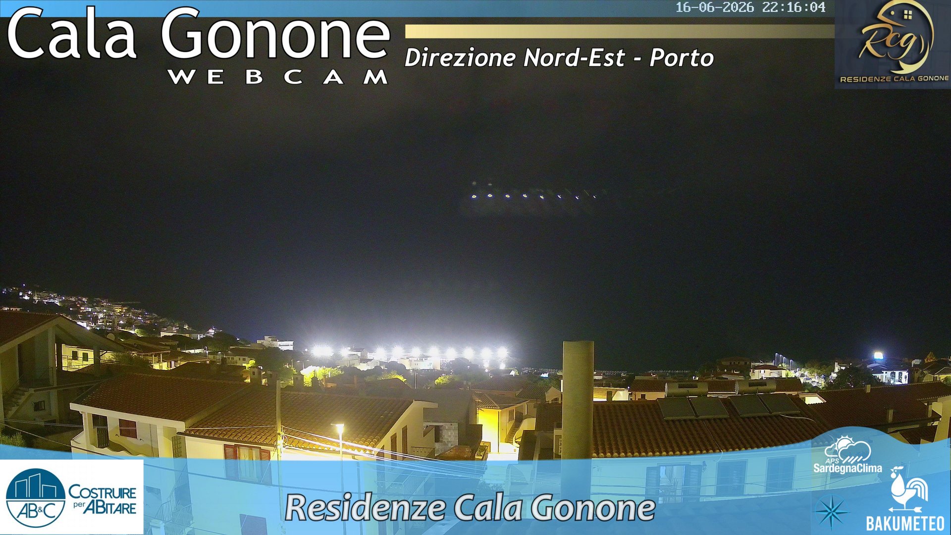 time-lapse frame, Cala Gonone Nord webcam