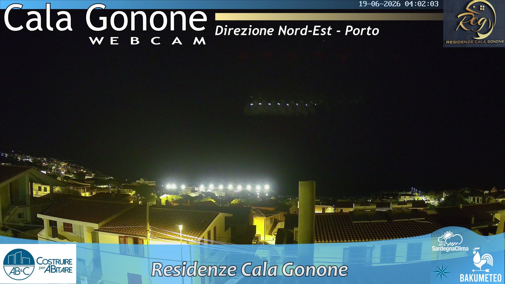 time-lapse frame, Cala Gonone Nord webcam
