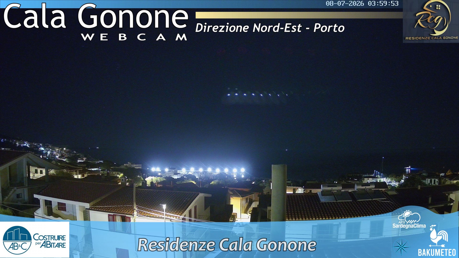 time-lapse frame, Cala Gonone Nord webcam