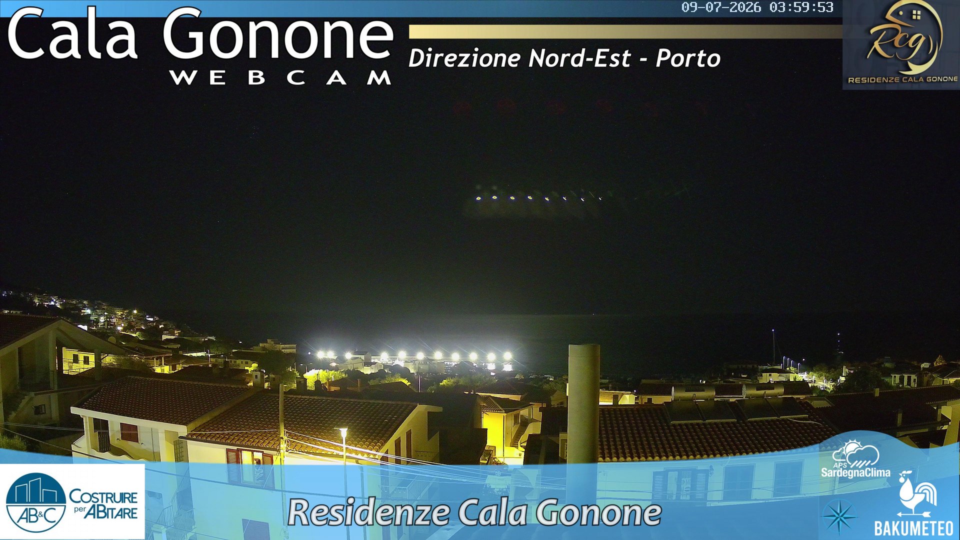 time-lapse frame, Cala Gonone Nord webcam