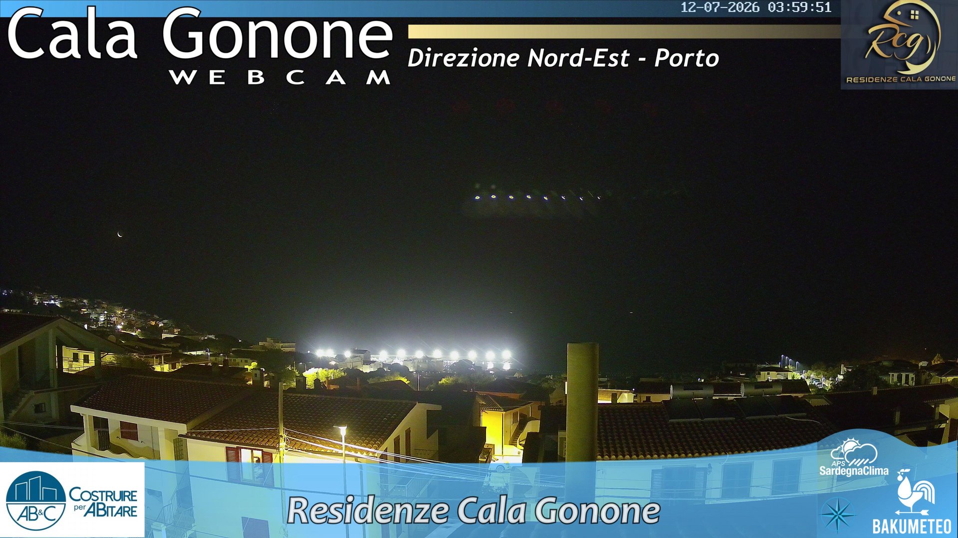 time-lapse frame, Cala Gonone Nord webcam
