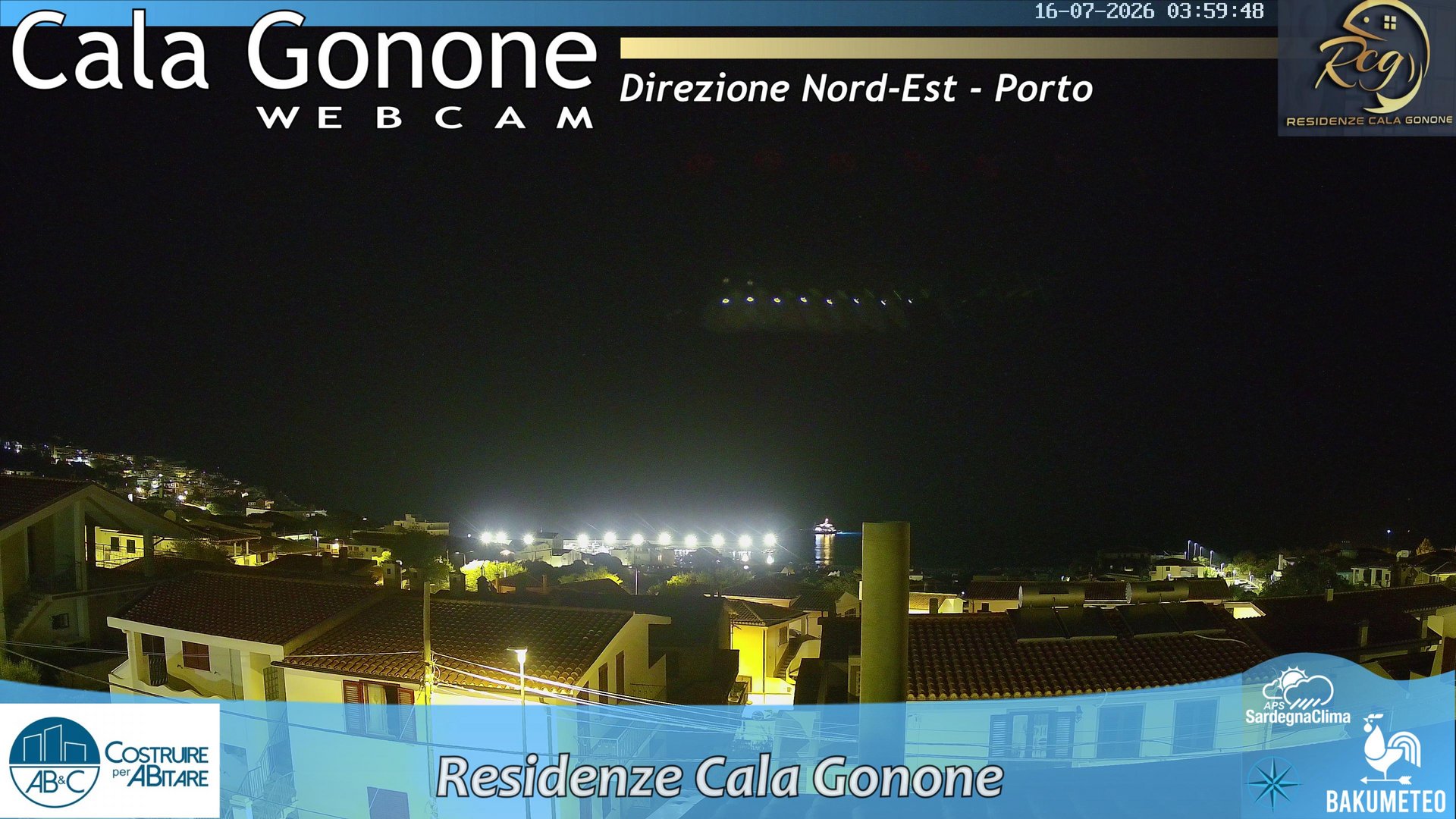 time-lapse frame, Cala Gonone Nord webcam