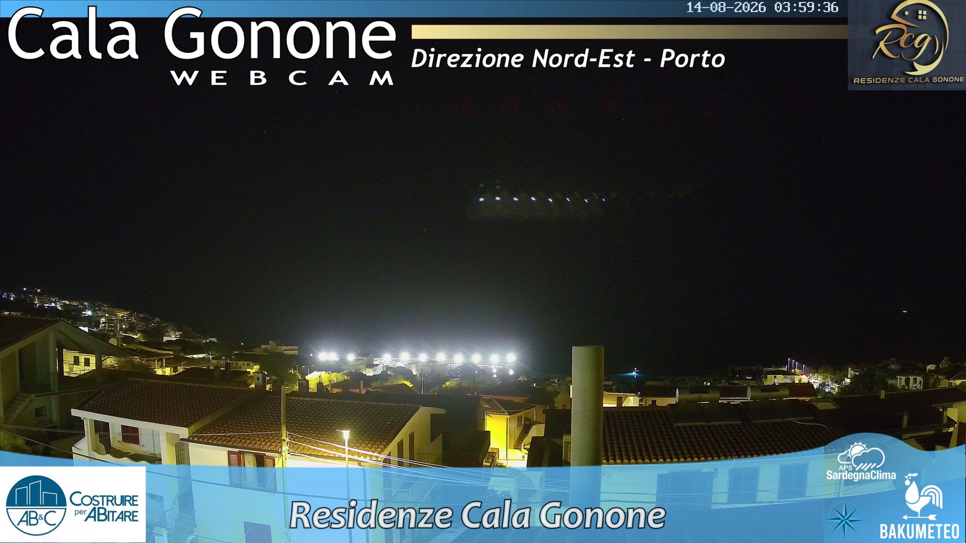 time-lapse frame, Cala Gonone Nord webcam