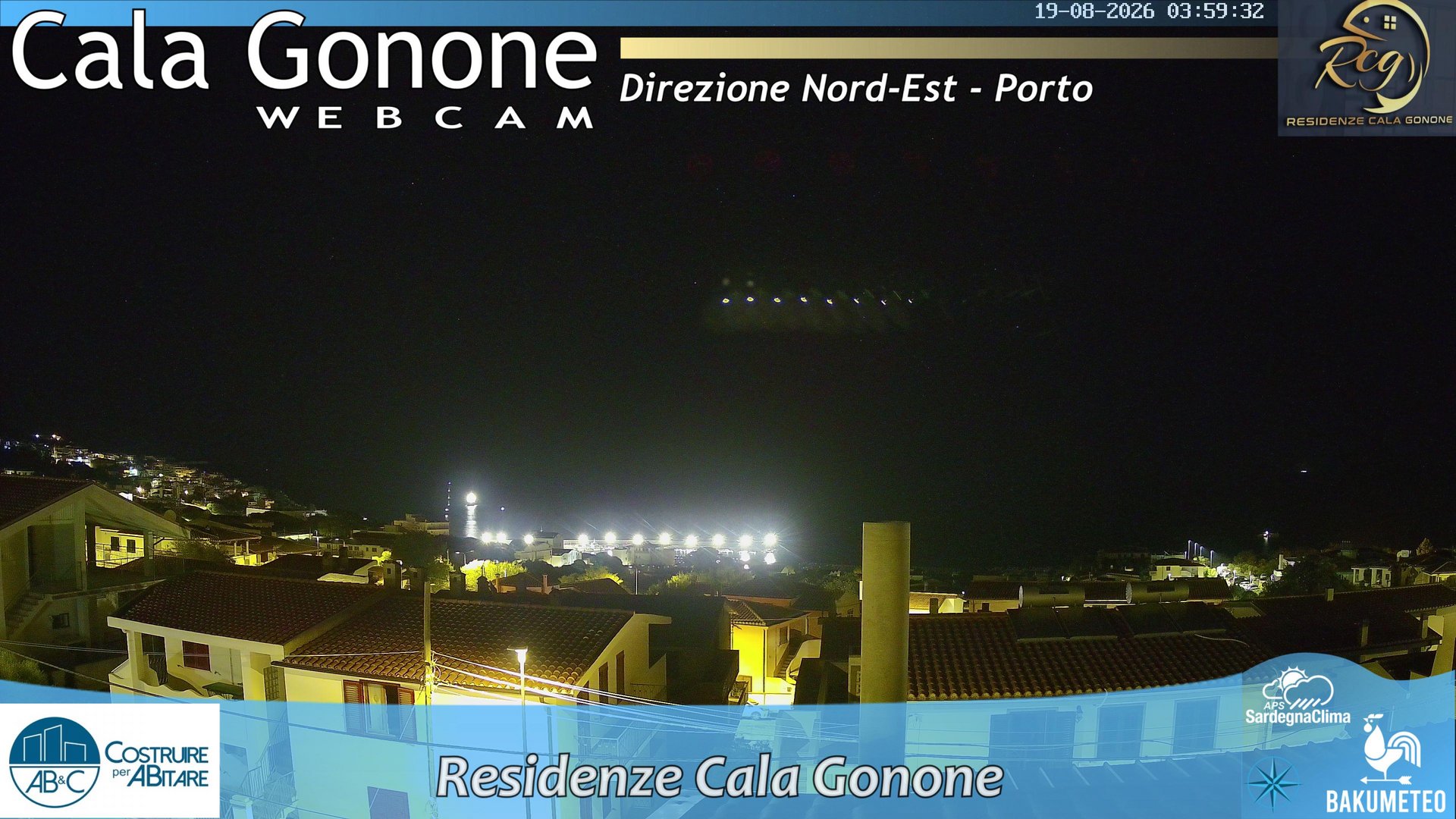 time-lapse frame, Cala Gonone Nord webcam