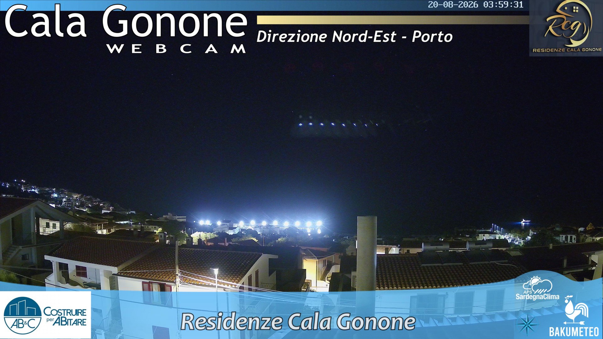 time-lapse frame, Cala Gonone Nord webcam