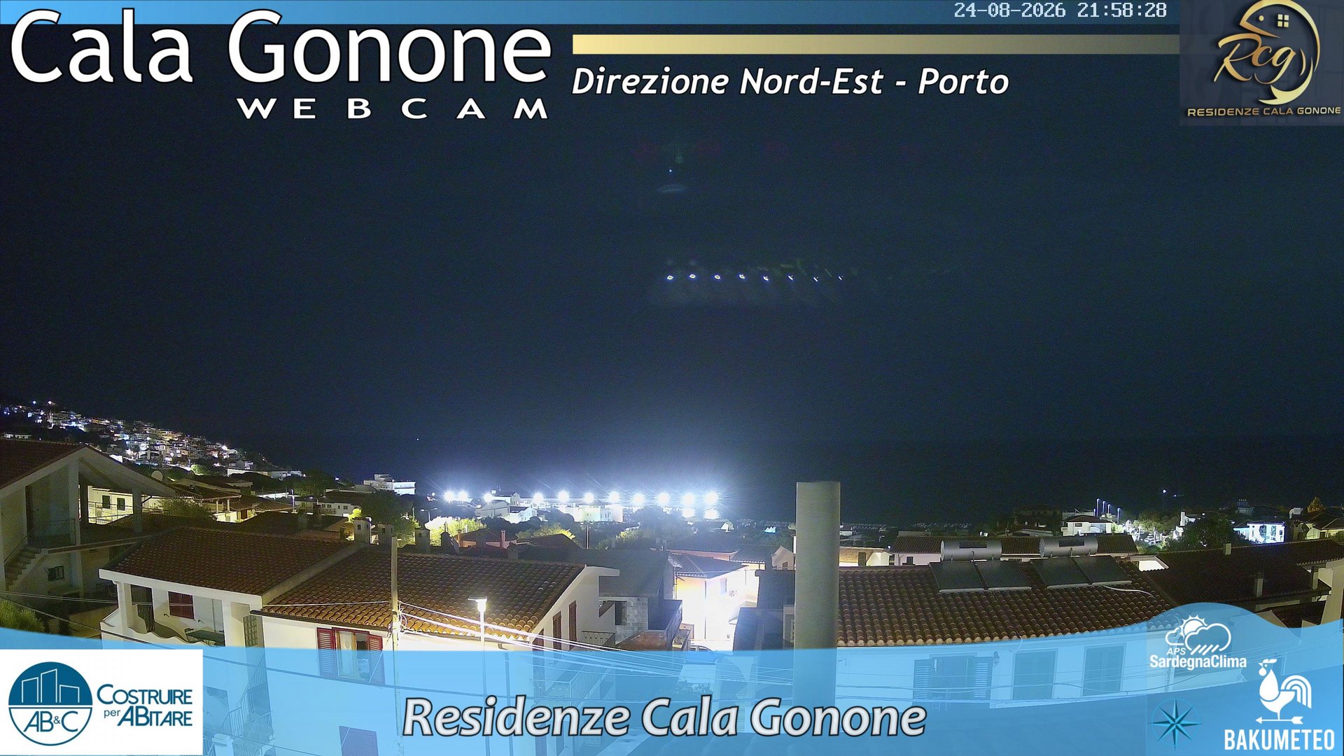 time-lapse frame, Cala Gonone Nord webcam