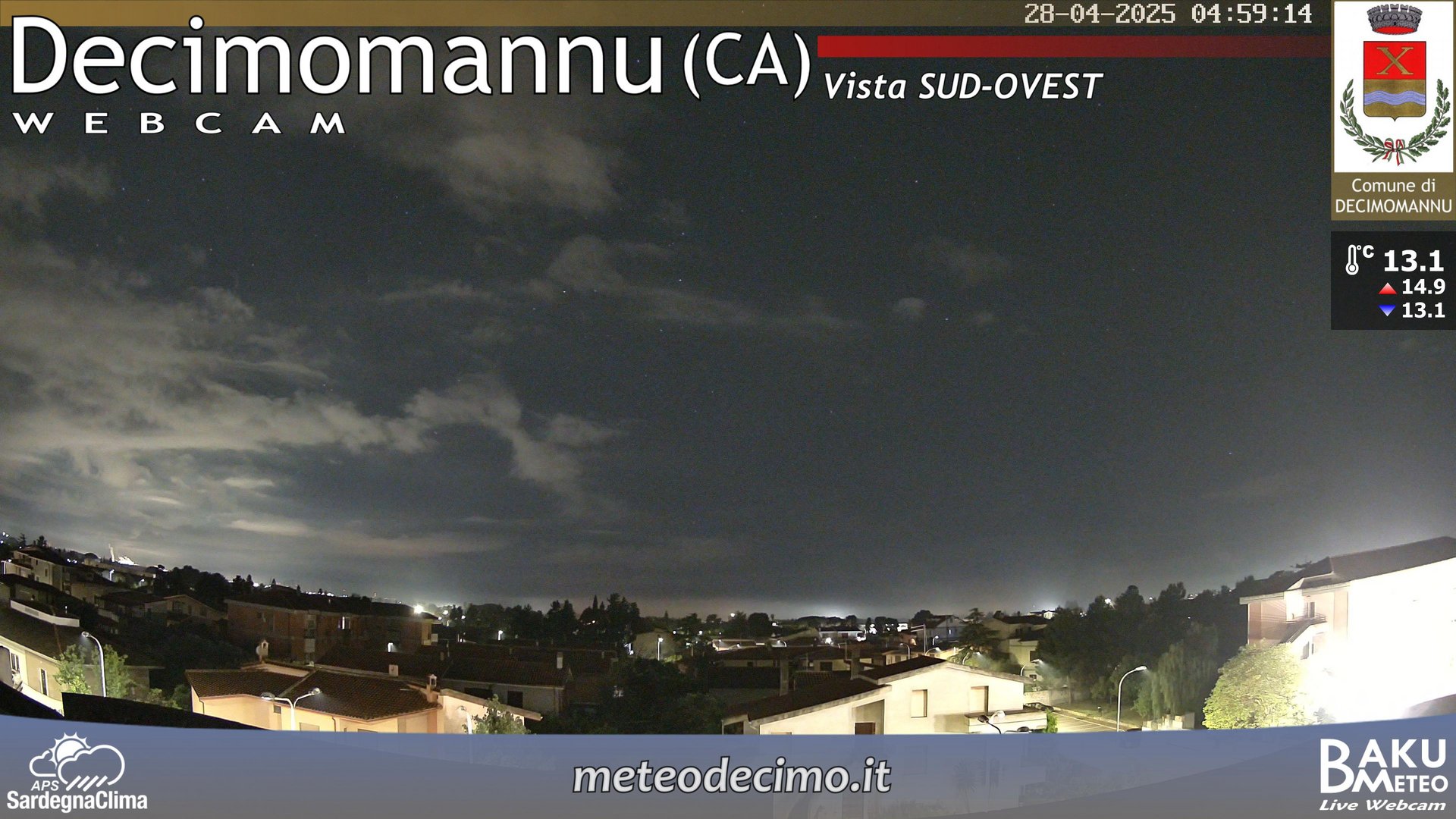 time-lapse frame, Decimomannu webcam