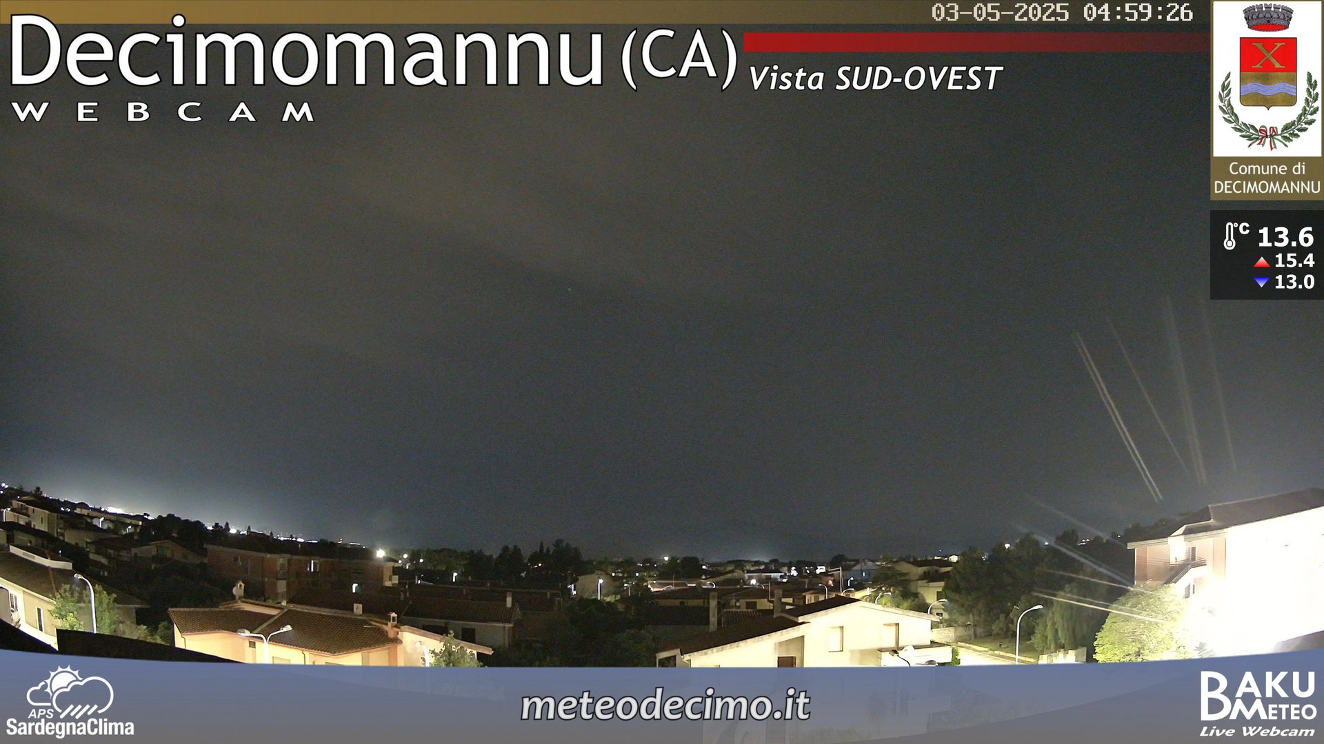 time-lapse frame, Decimomannu webcam