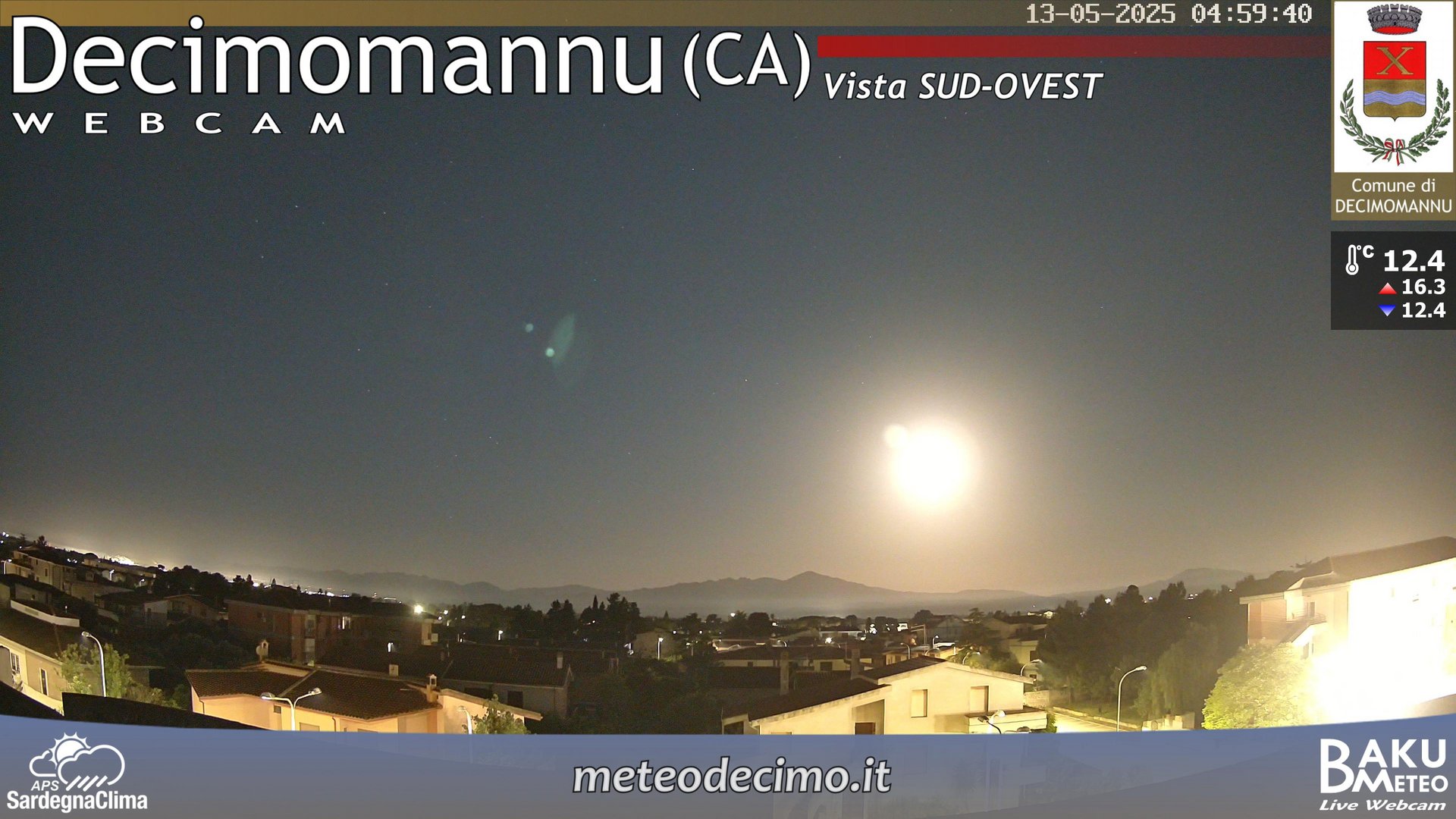 time-lapse frame, Decimomannu webcam