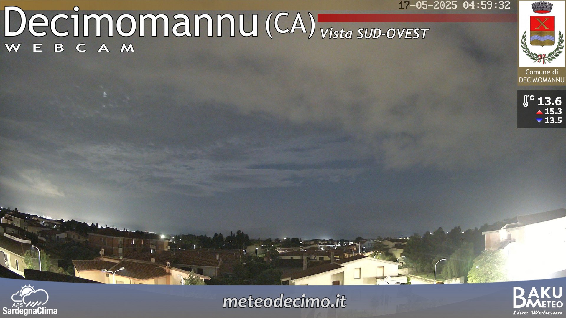 time-lapse frame, Decimomannu webcam