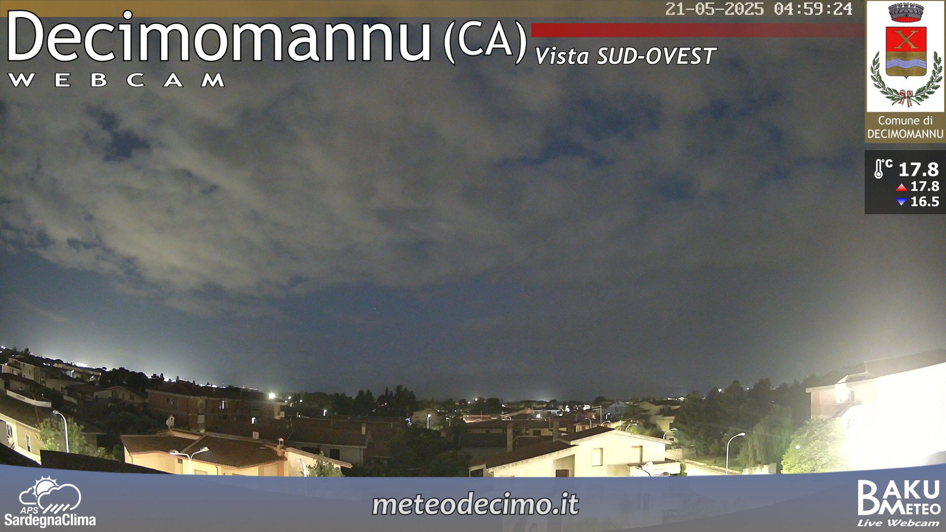time-lapse frame, Decimomannu webcam