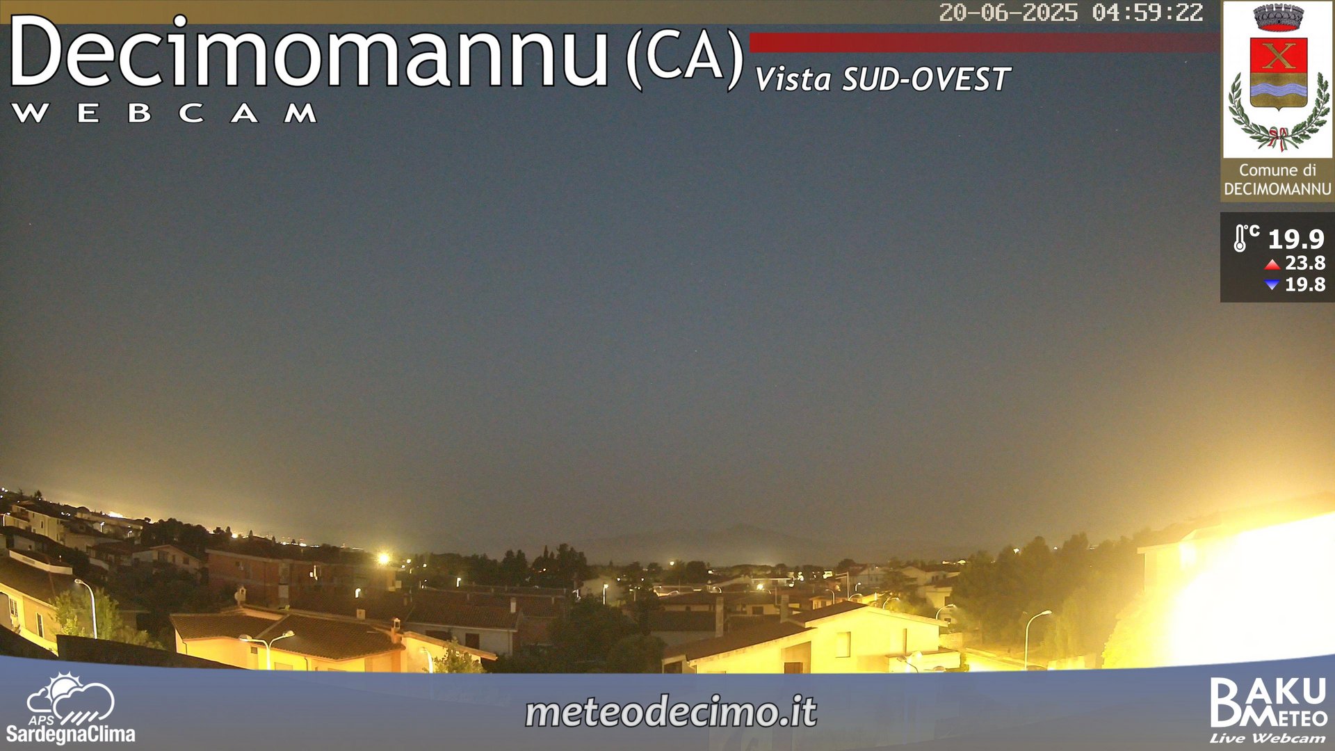 time-lapse frame, Decimomannu webcam