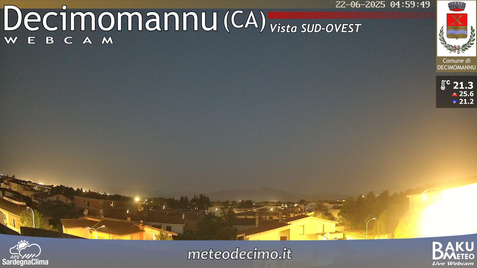 time-lapse frame, Decimomannu webcam