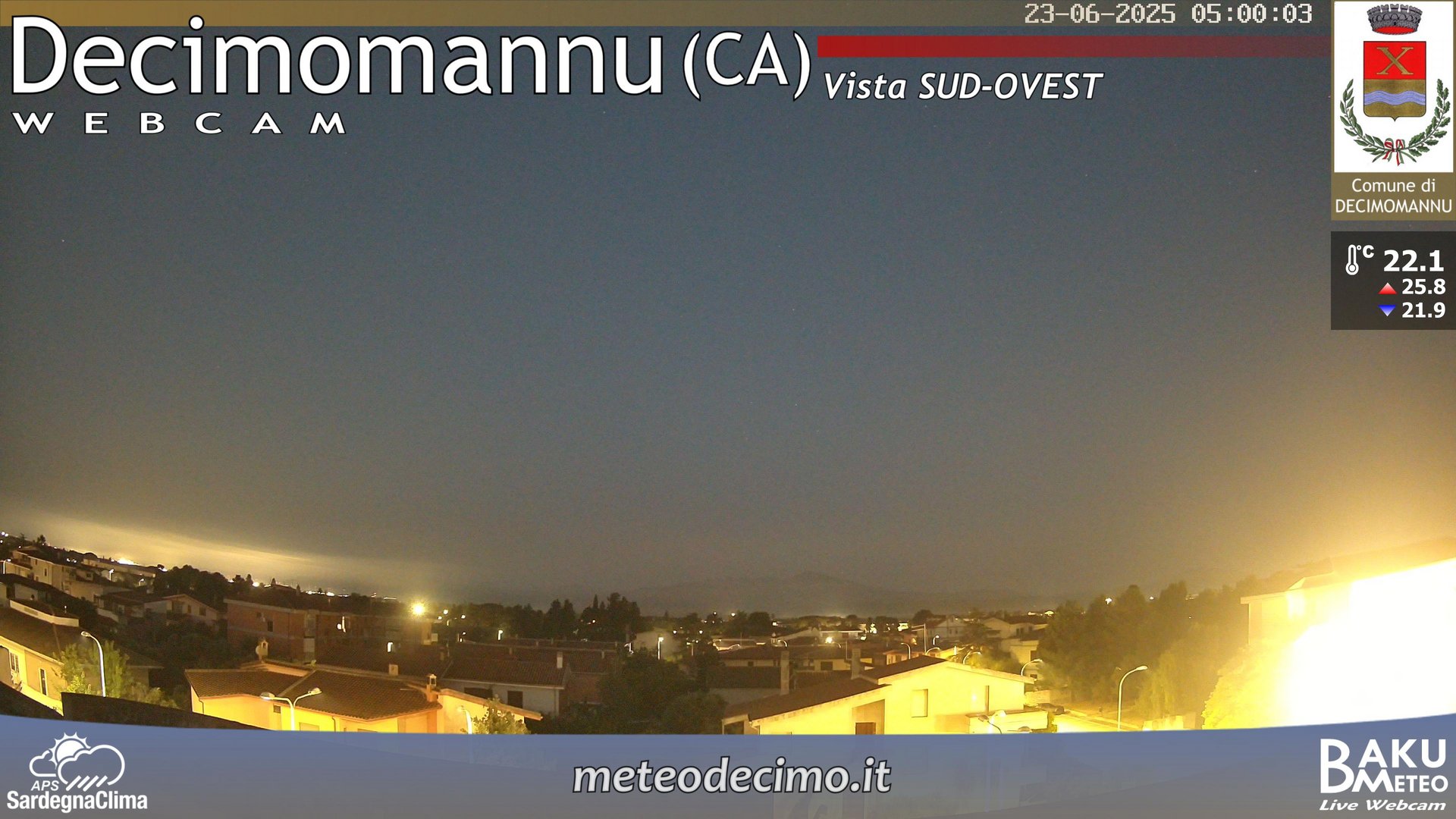 time-lapse frame, Decimomannu webcam