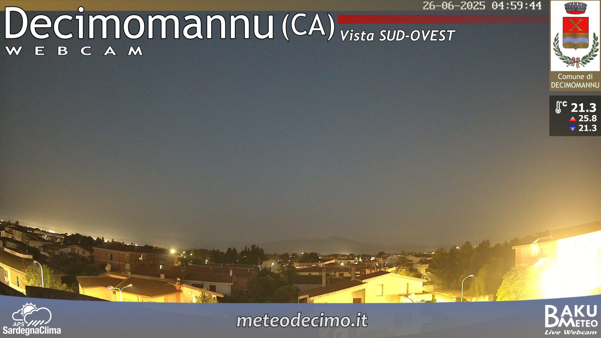 time-lapse frame, Decimomannu webcam