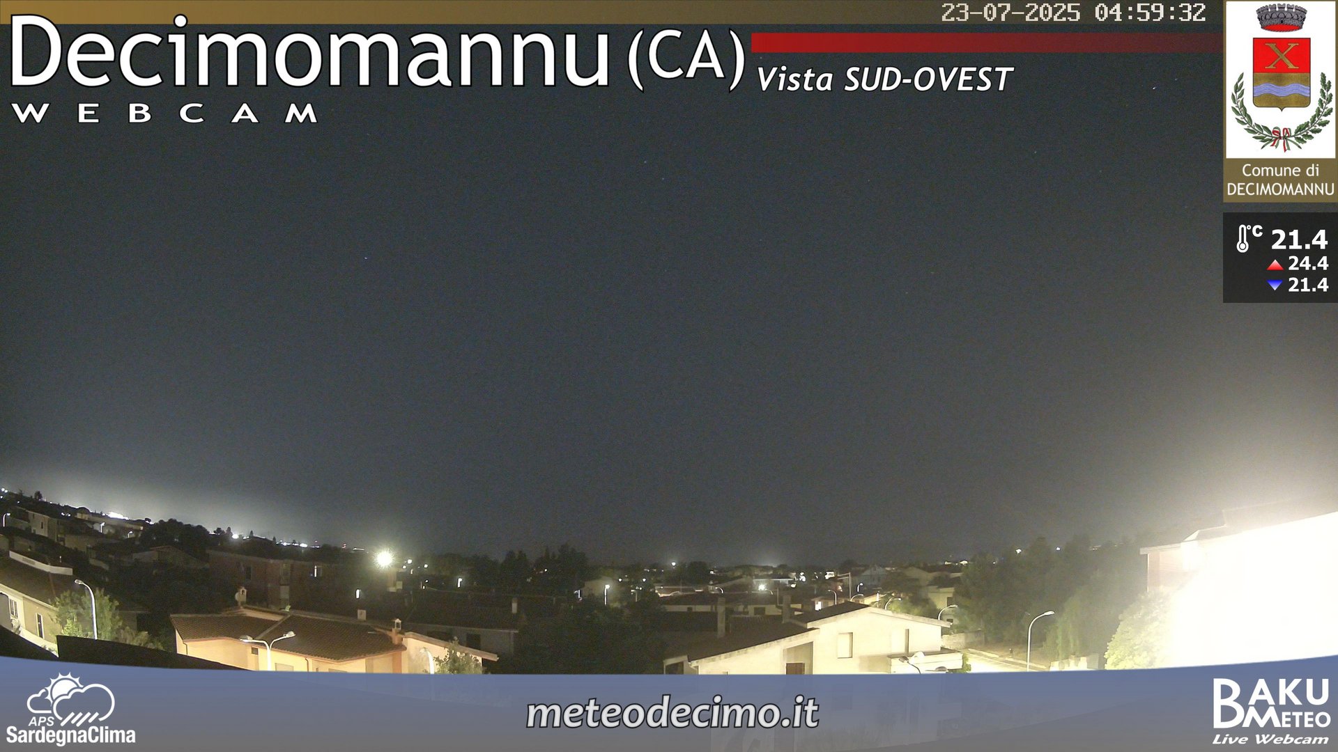time-lapse frame, Decimomannu webcam