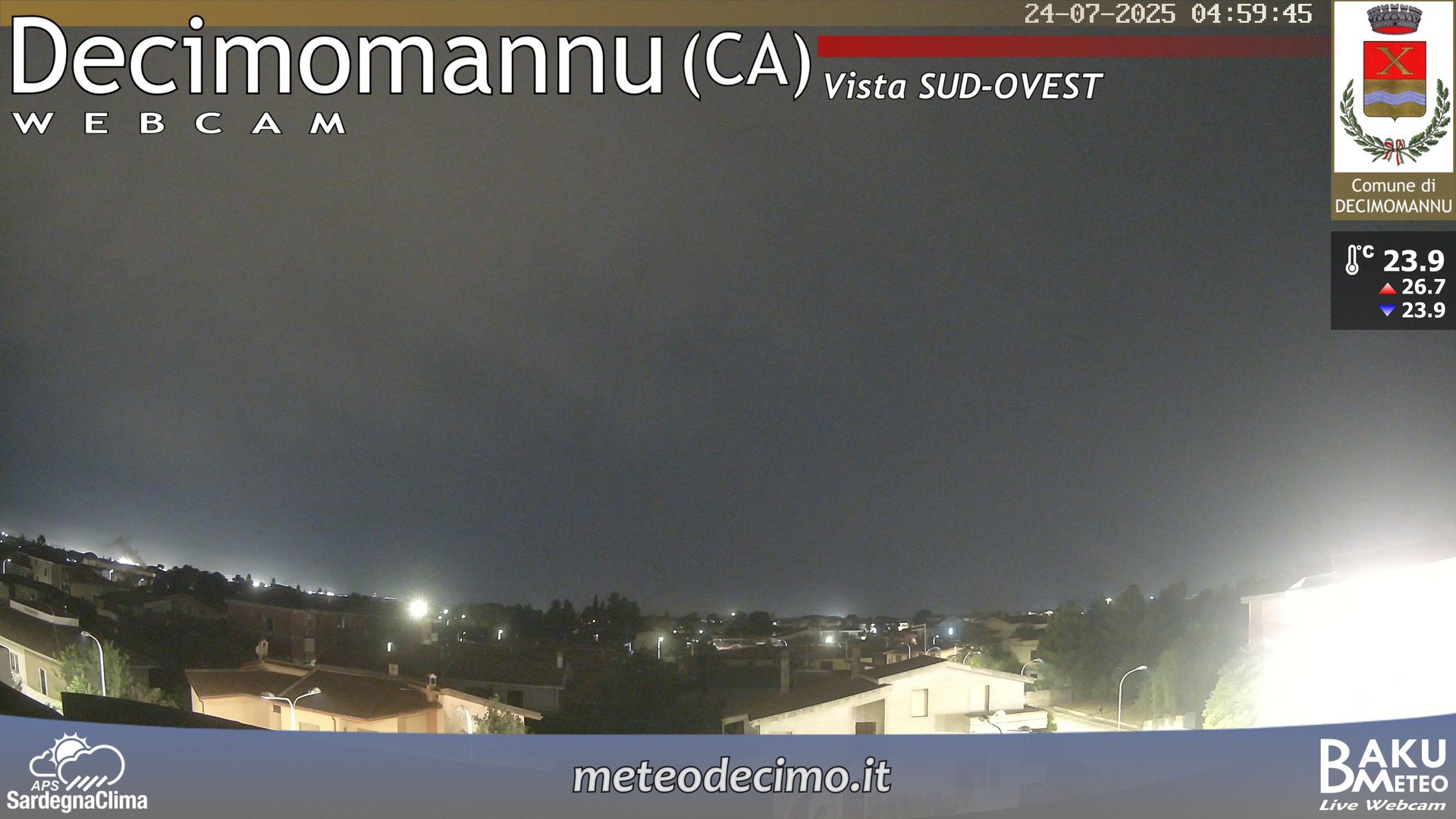 time-lapse frame, Decimomannu webcam