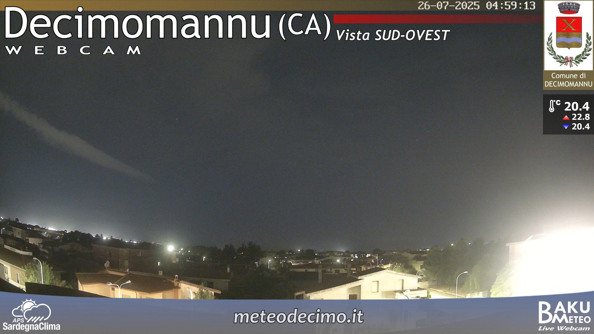 time-lapse frame, Decimomannu webcam