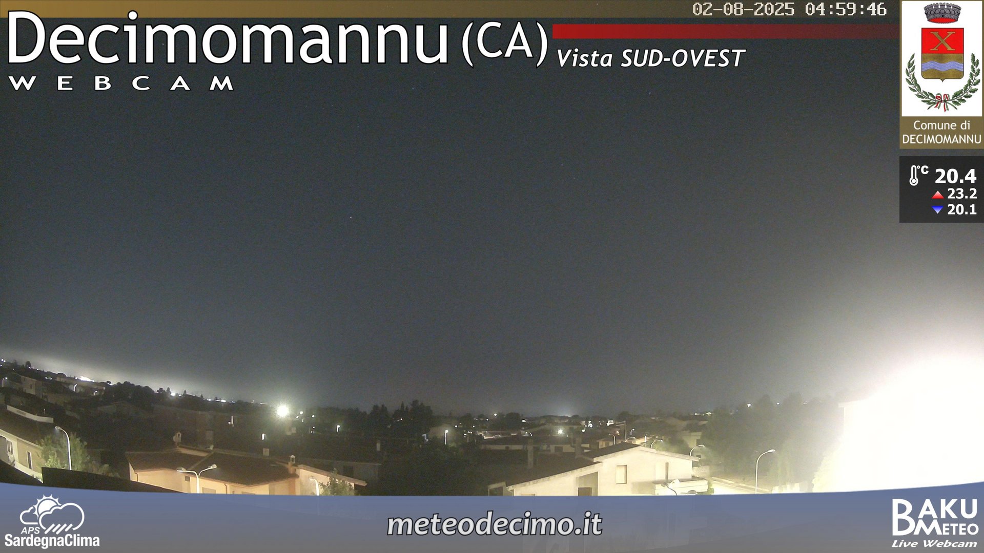 time-lapse frame, Decimomannu webcam