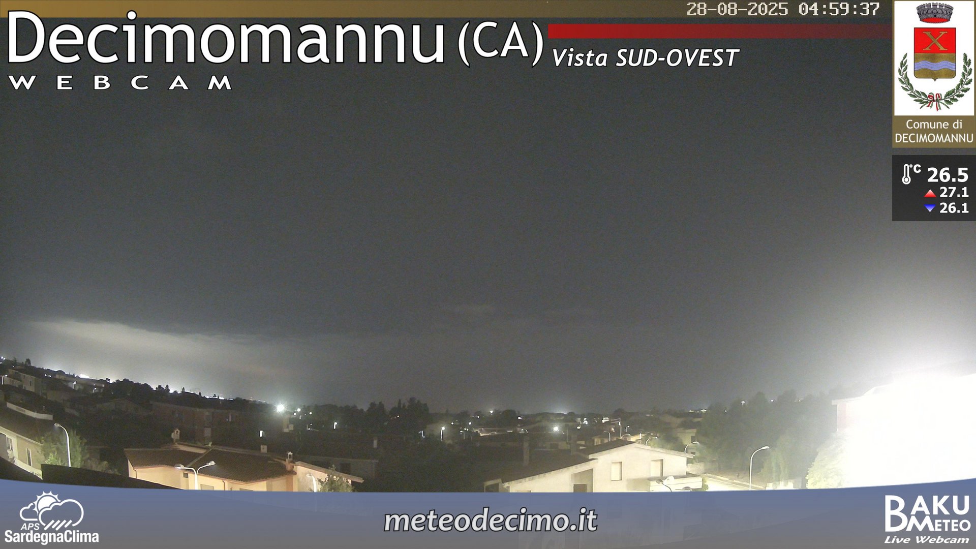 time-lapse frame, Decimomannu webcam