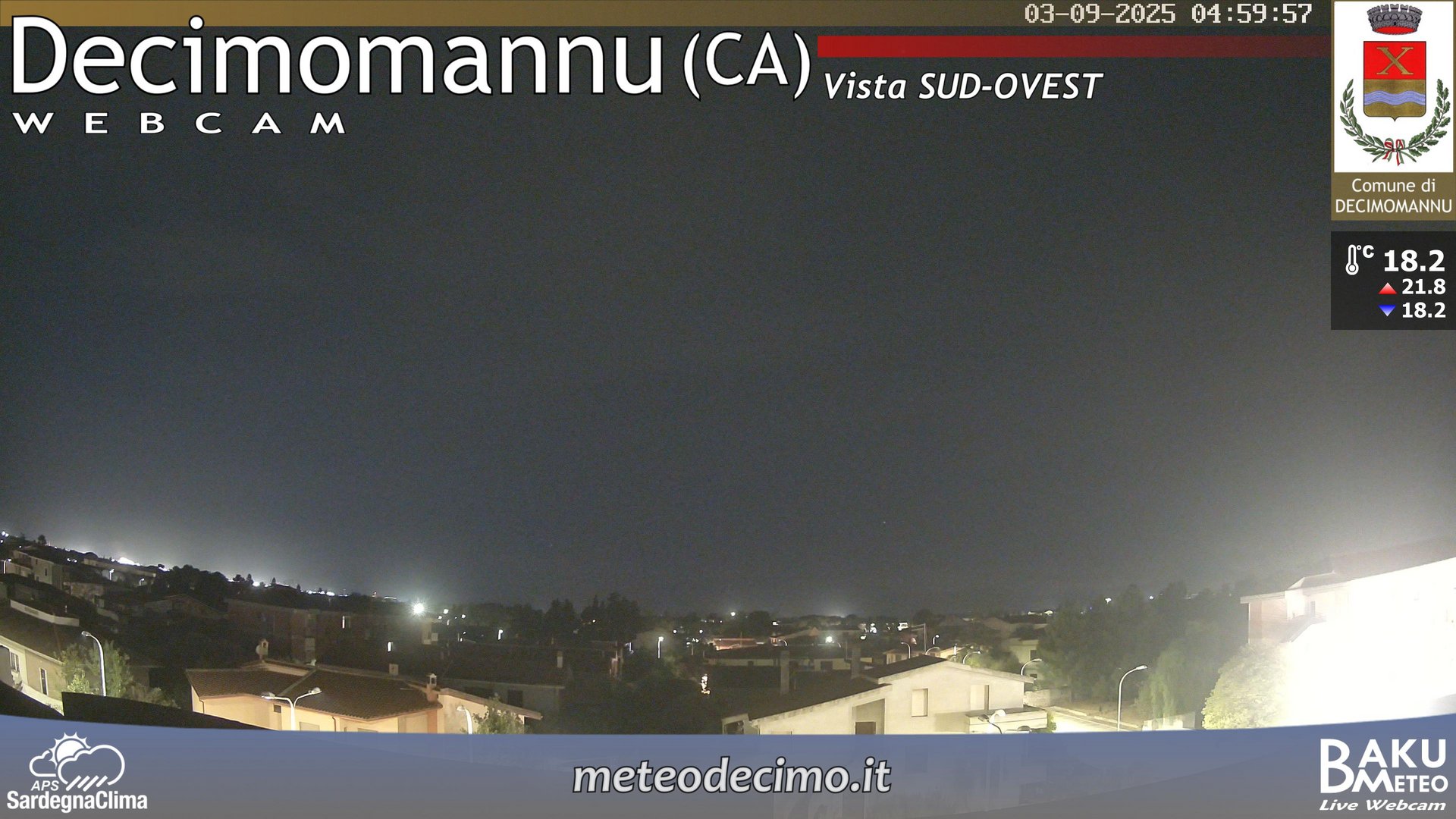 time-lapse frame, Decimomannu webcam
