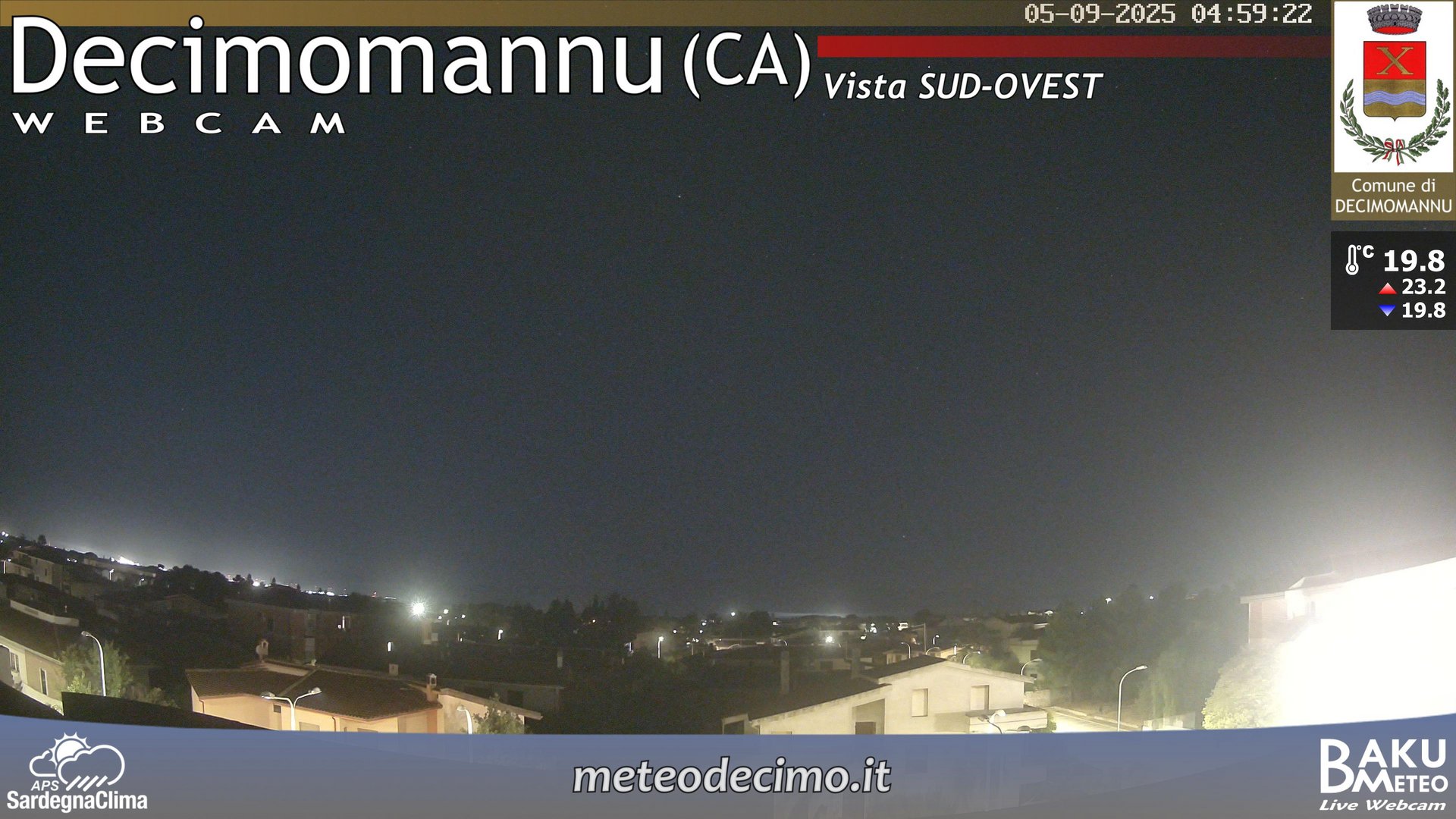 time-lapse frame, Decimomannu webcam