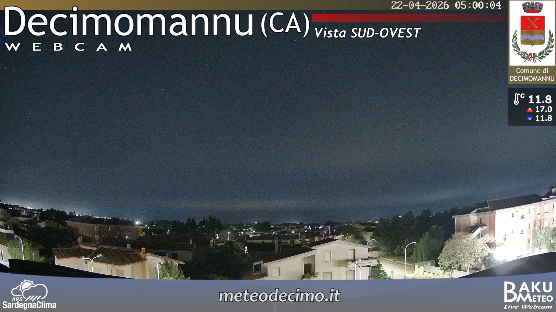 time-lapse frame, Decimomannu webcam