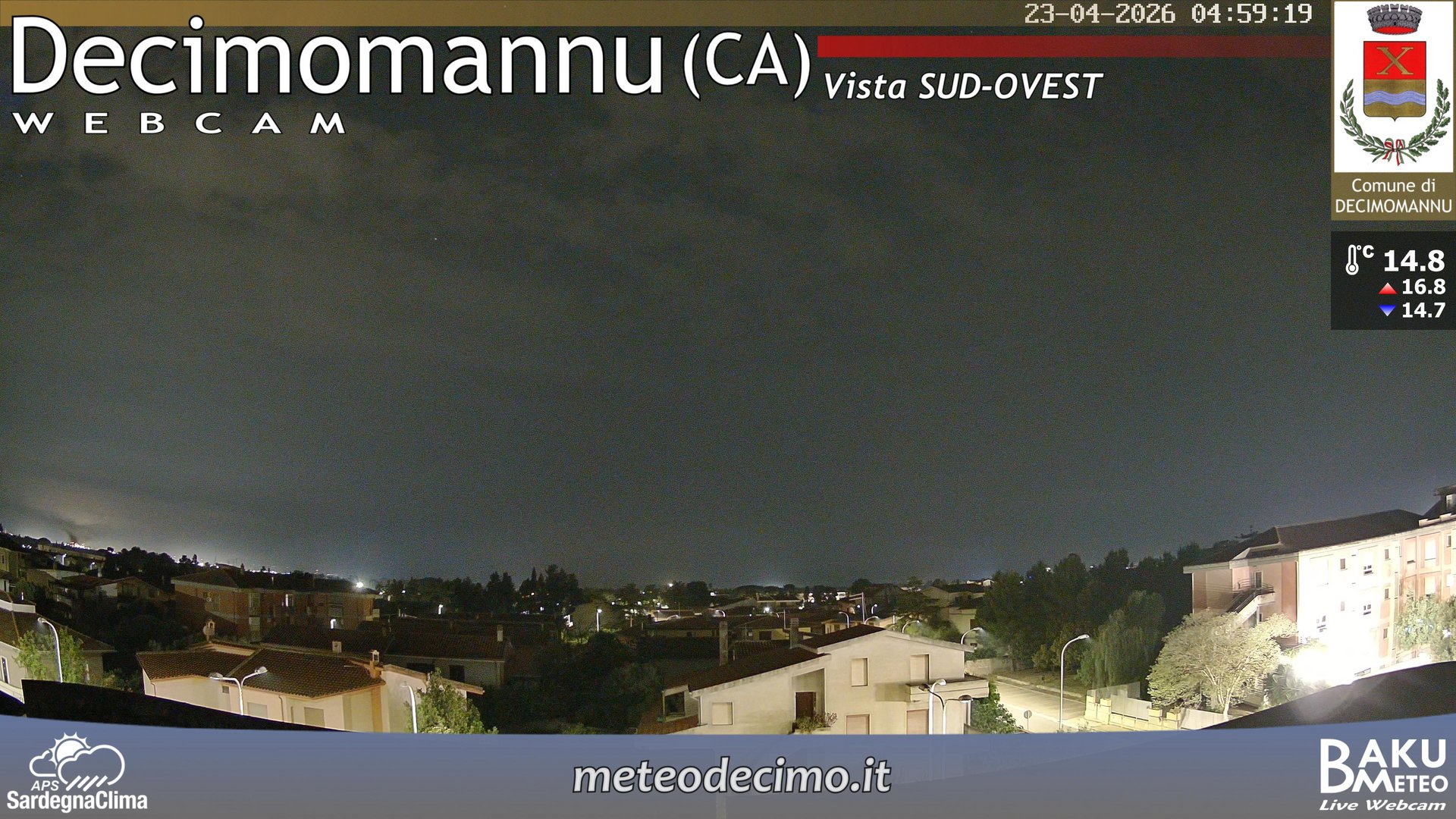 time-lapse frame, Decimomannu webcam