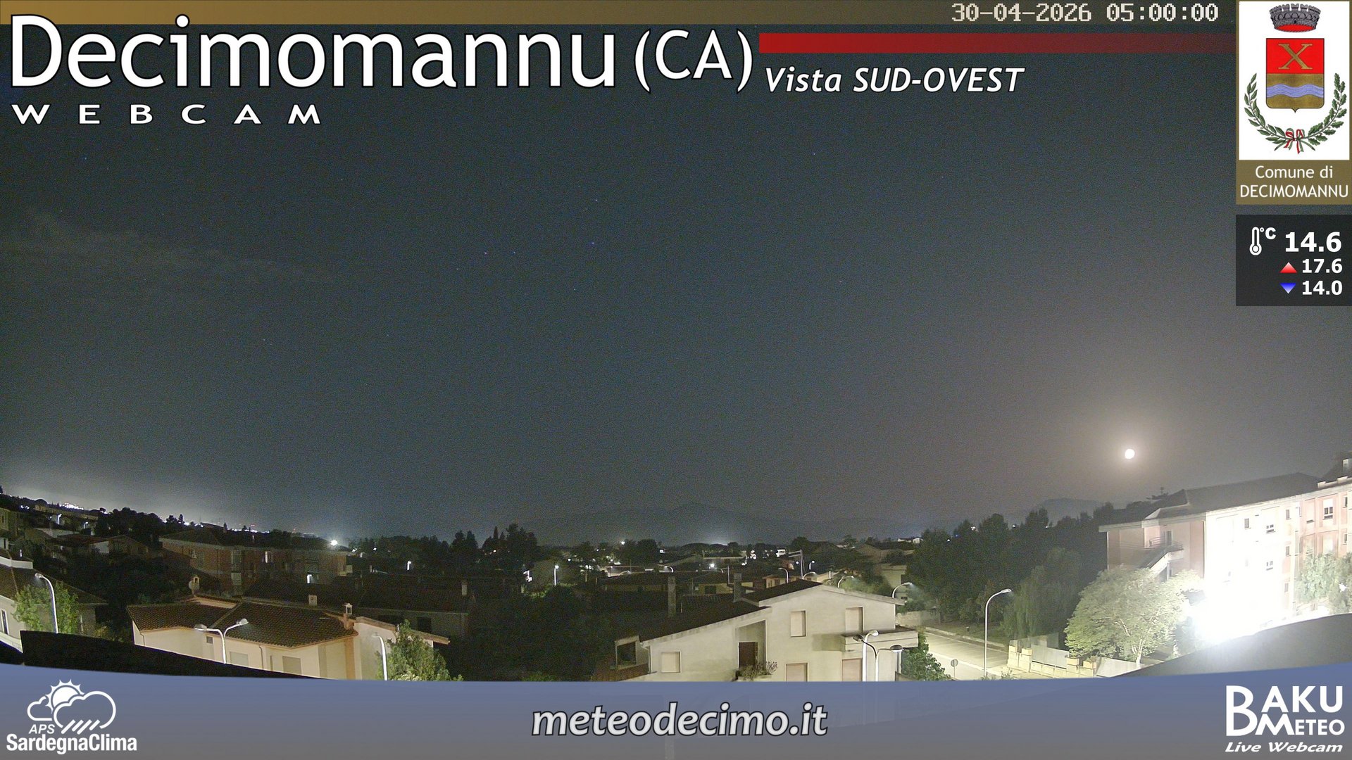 time-lapse frame, Decimomannu webcam