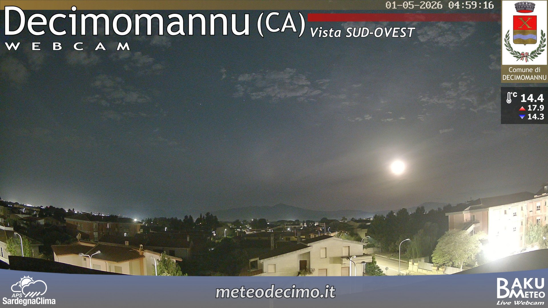 time-lapse frame, Decimomannu webcam