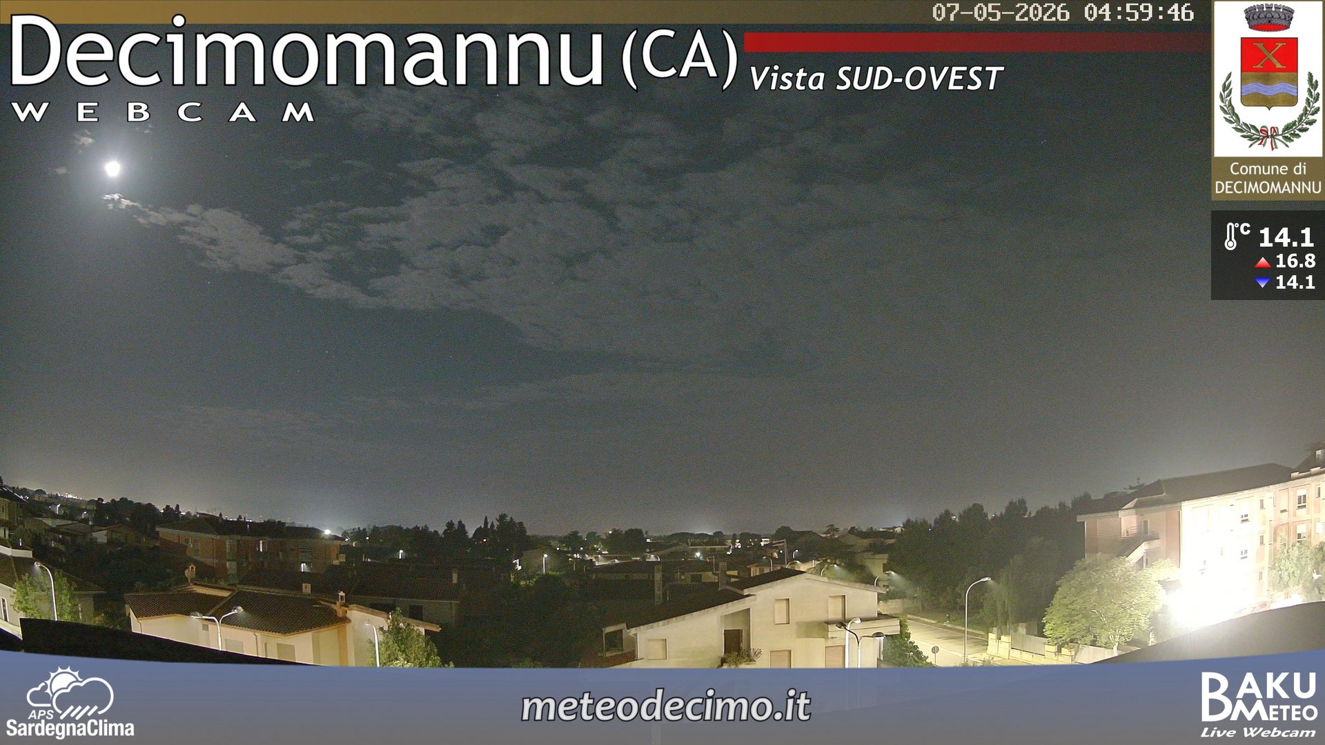 time-lapse frame, Decimomannu webcam