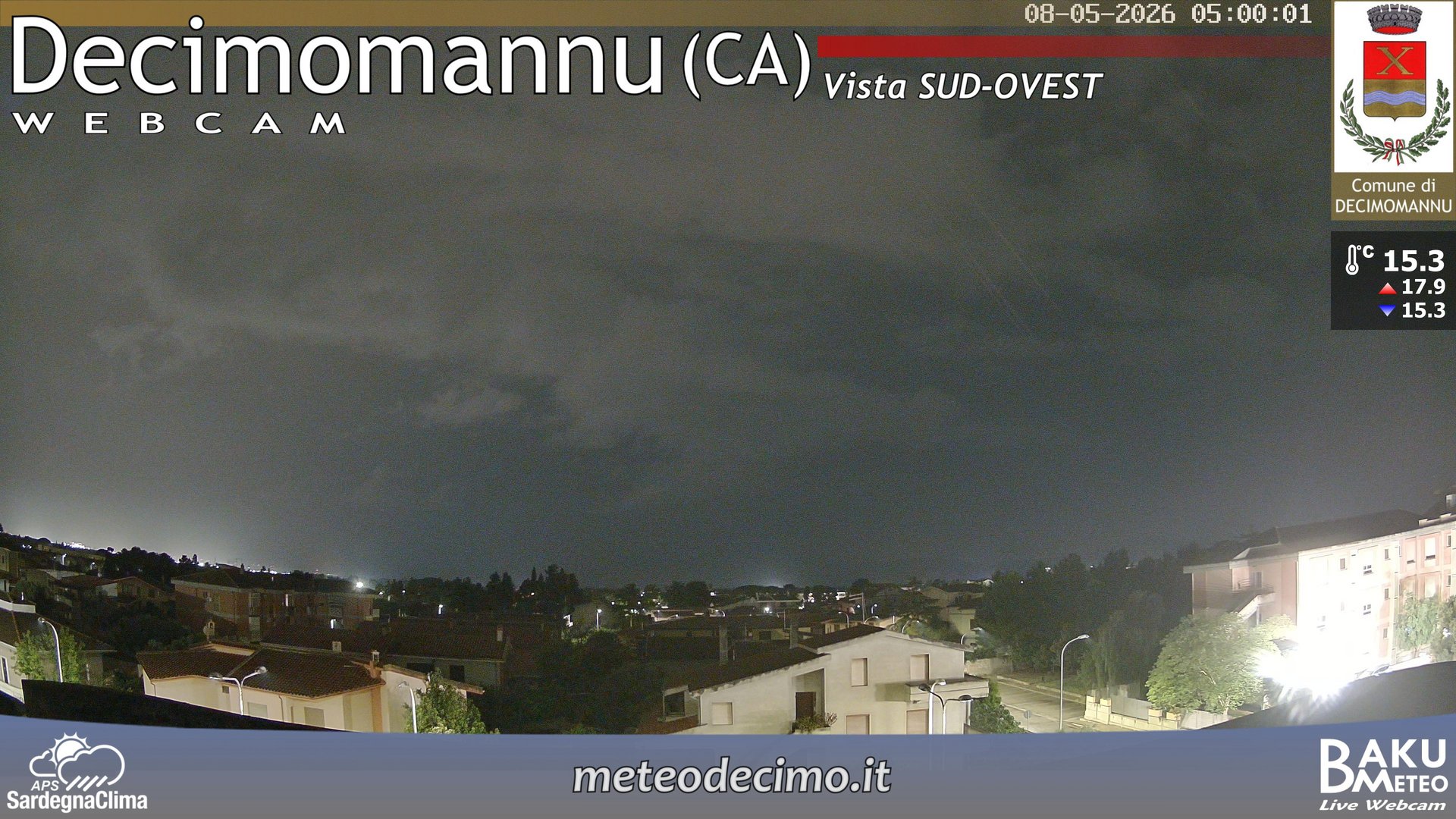 time-lapse frame, Decimomannu webcam