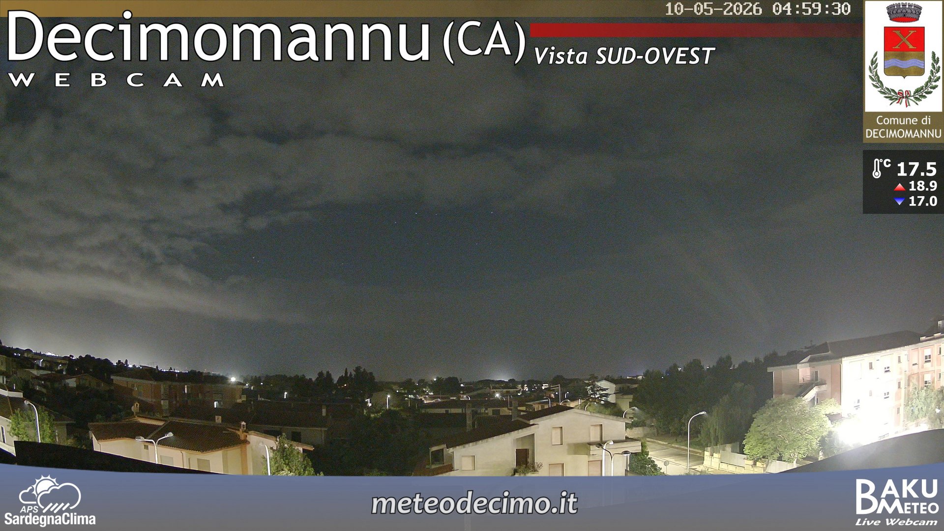 time-lapse frame, Decimomannu webcam