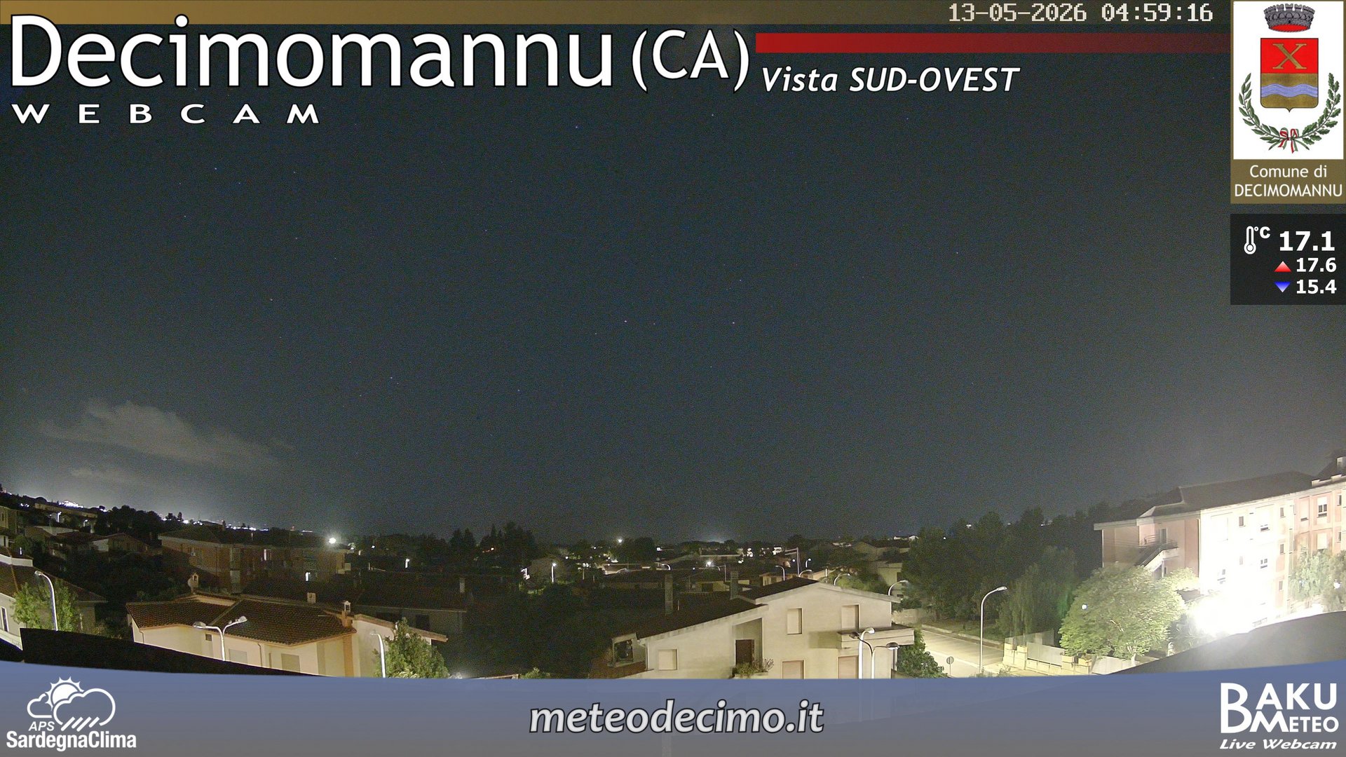 time-lapse frame, Decimomannu webcam