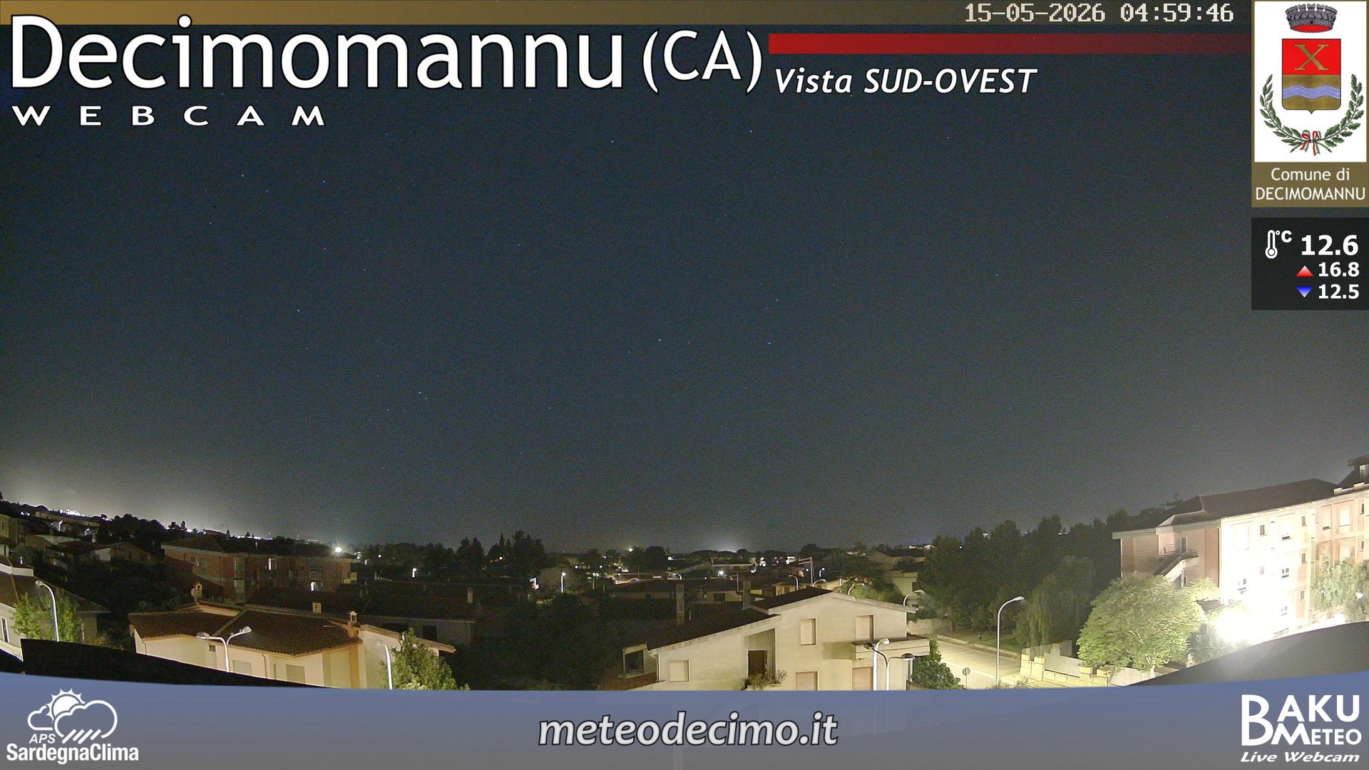 time-lapse frame, Decimomannu webcam