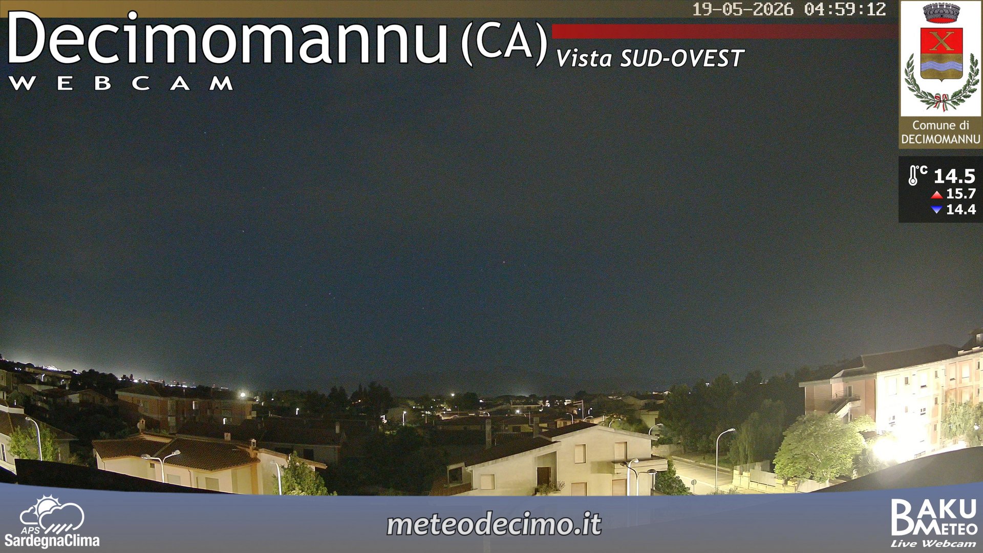 time-lapse frame, Decimomannu webcam