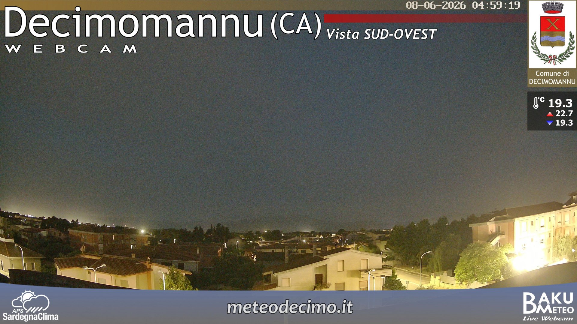 time-lapse frame, Decimomannu webcam