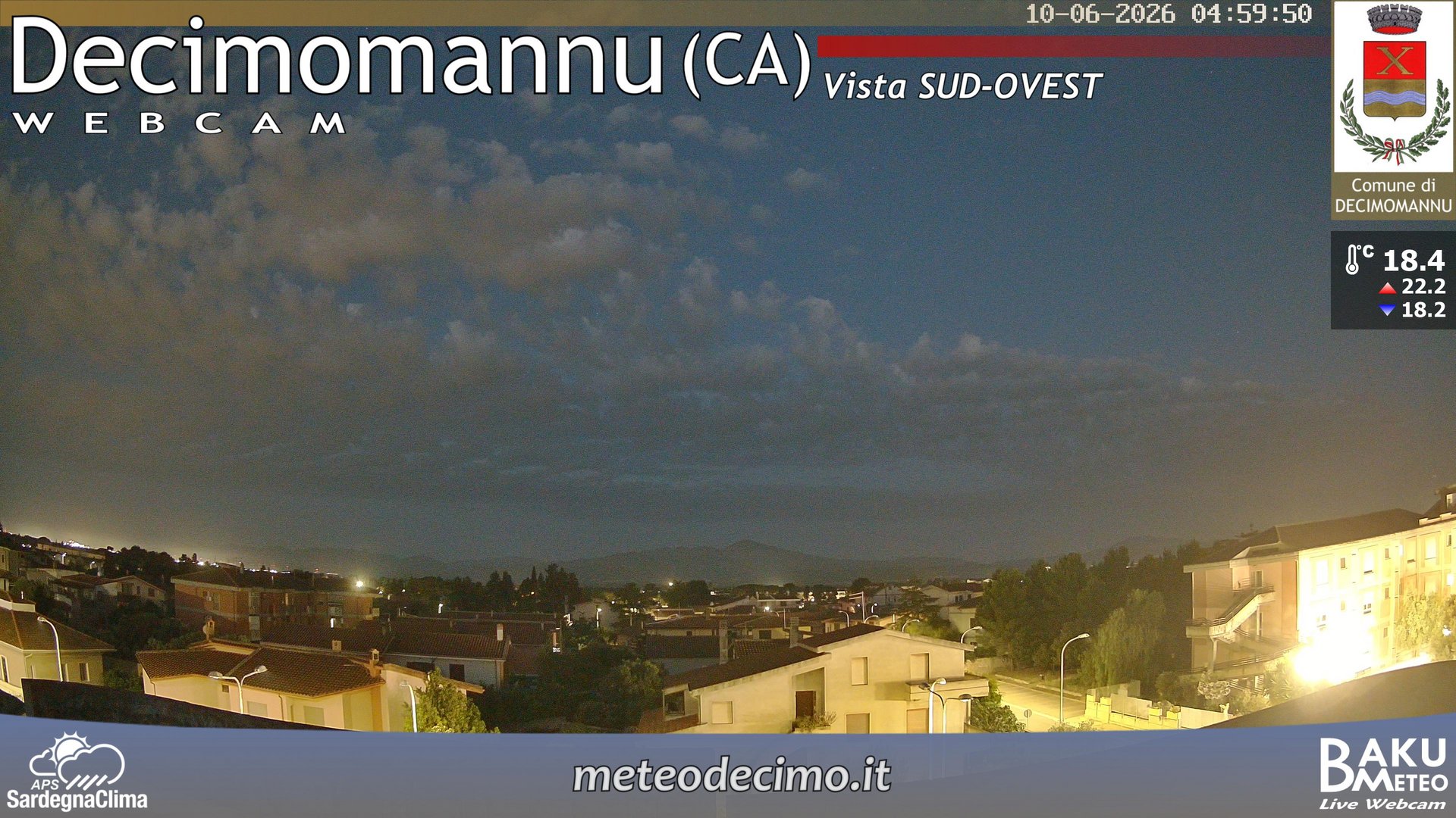 time-lapse frame, Decimomannu webcam
