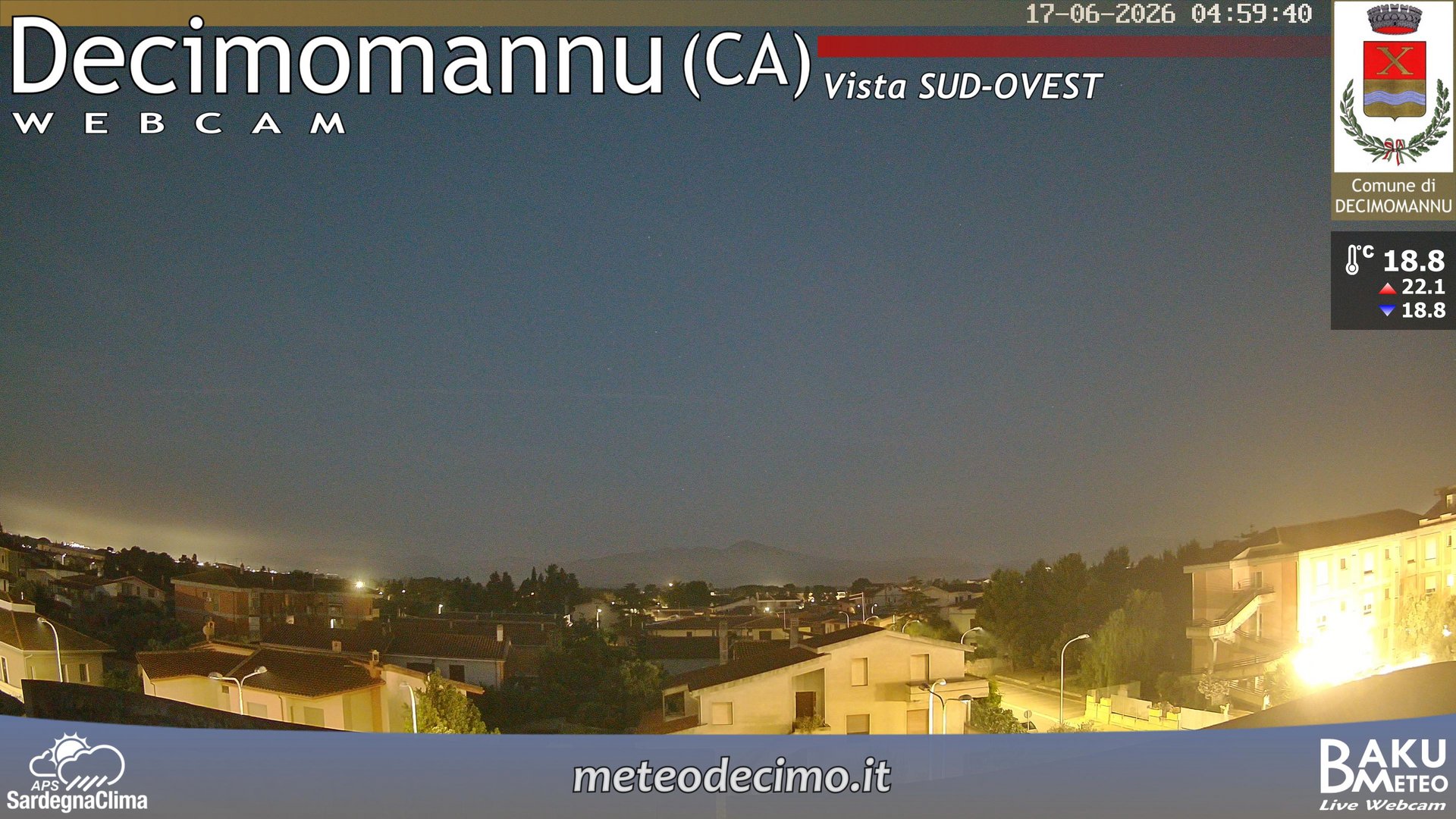 time-lapse frame, Decimomannu webcam