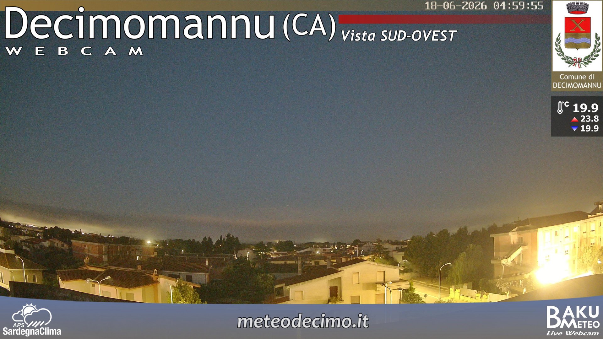 time-lapse frame, Decimomannu webcam