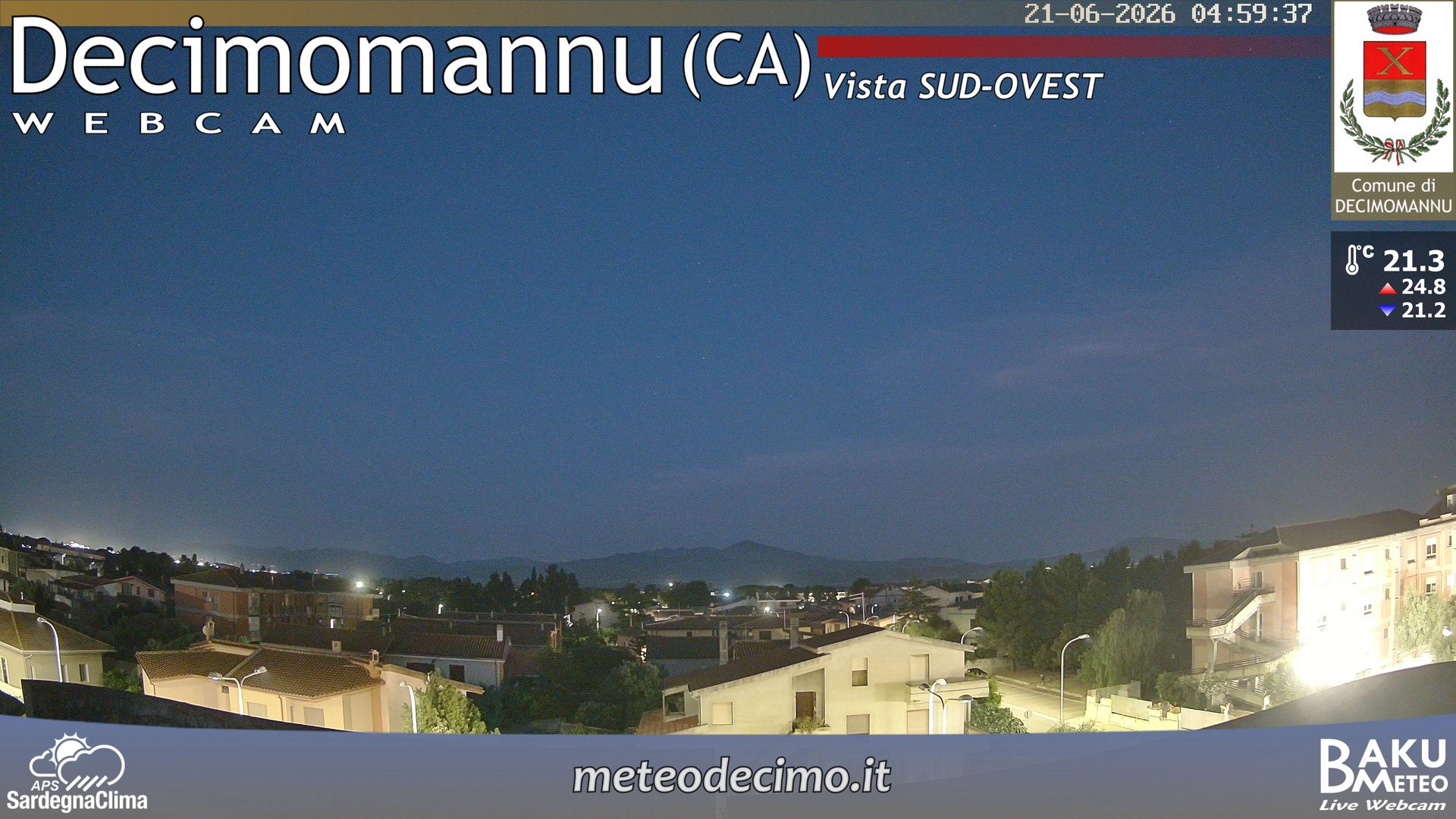 time-lapse frame, Decimomannu webcam