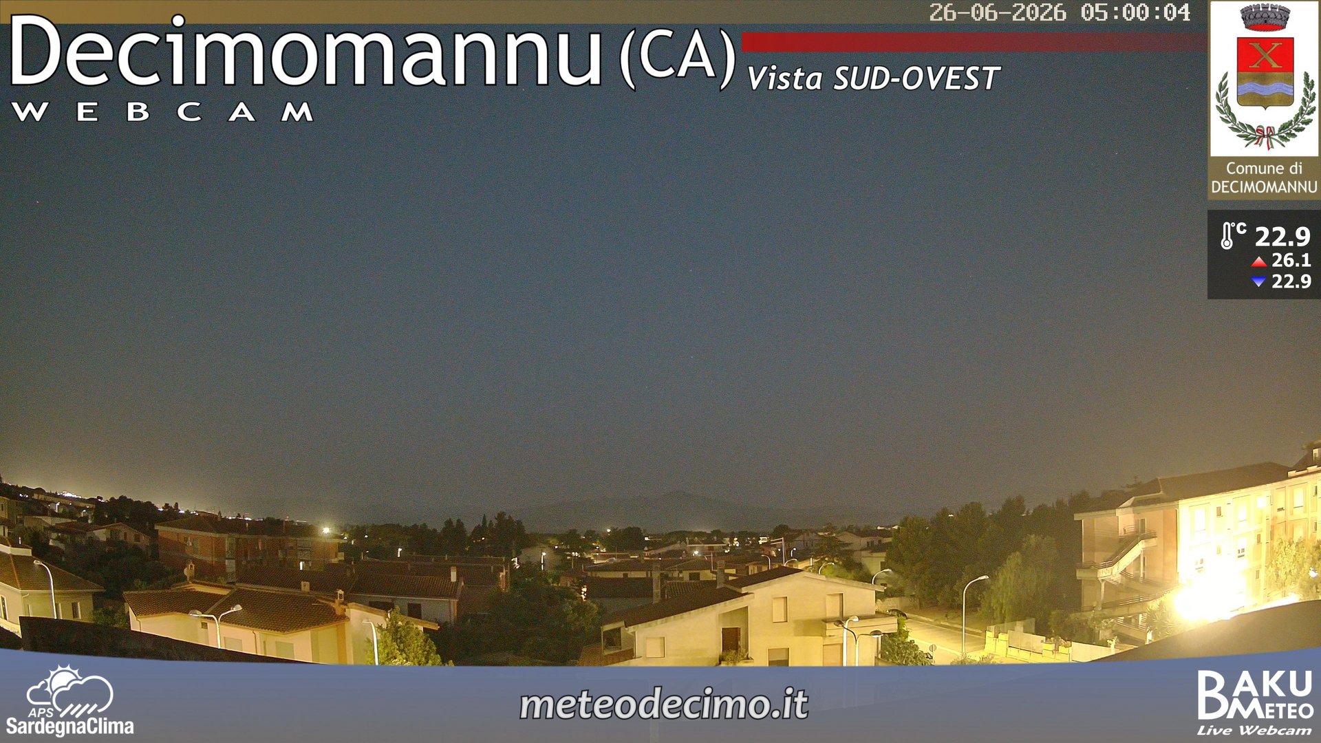 time-lapse frame, Decimomannu webcam
