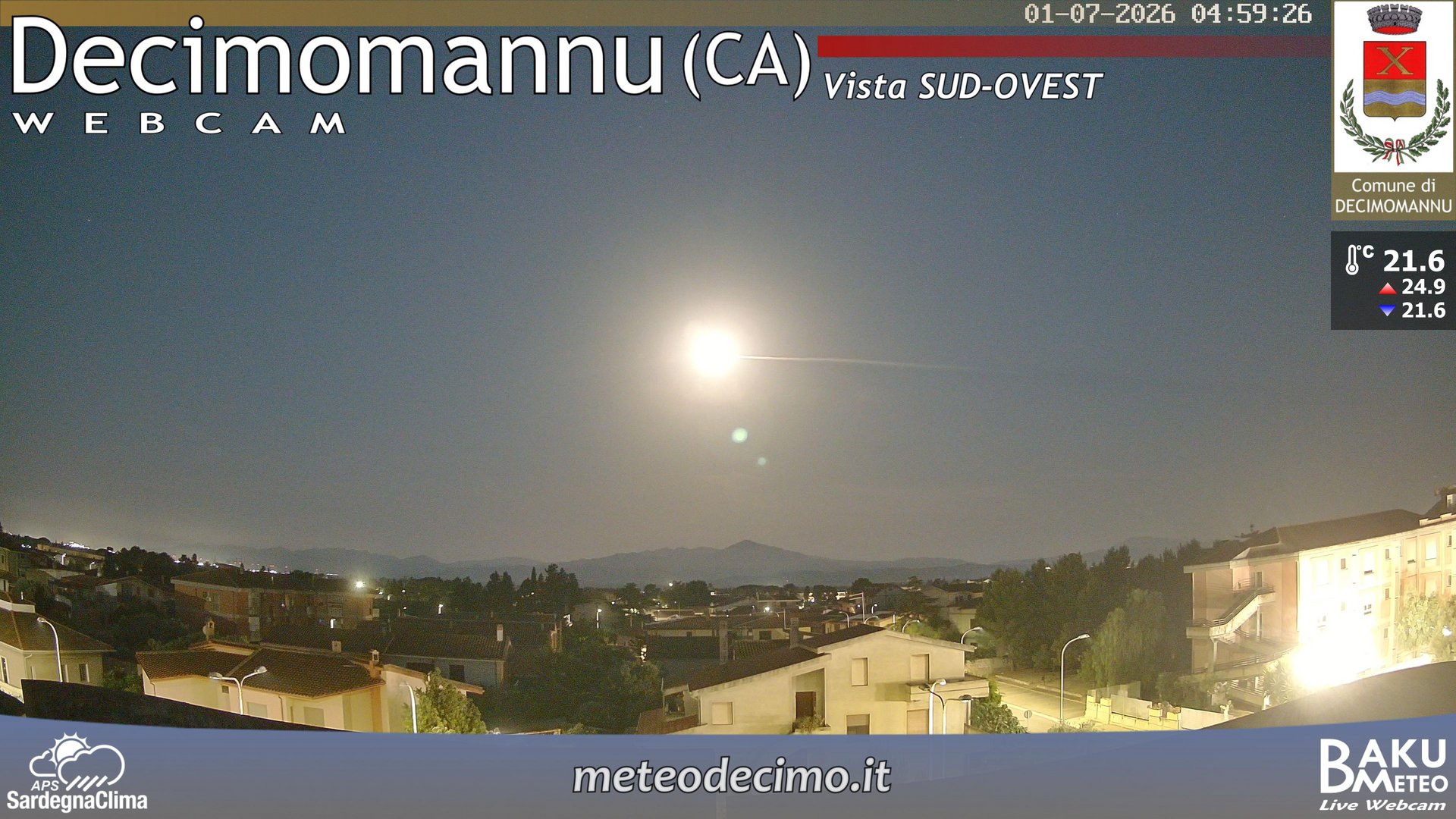 time-lapse frame, Decimomannu webcam