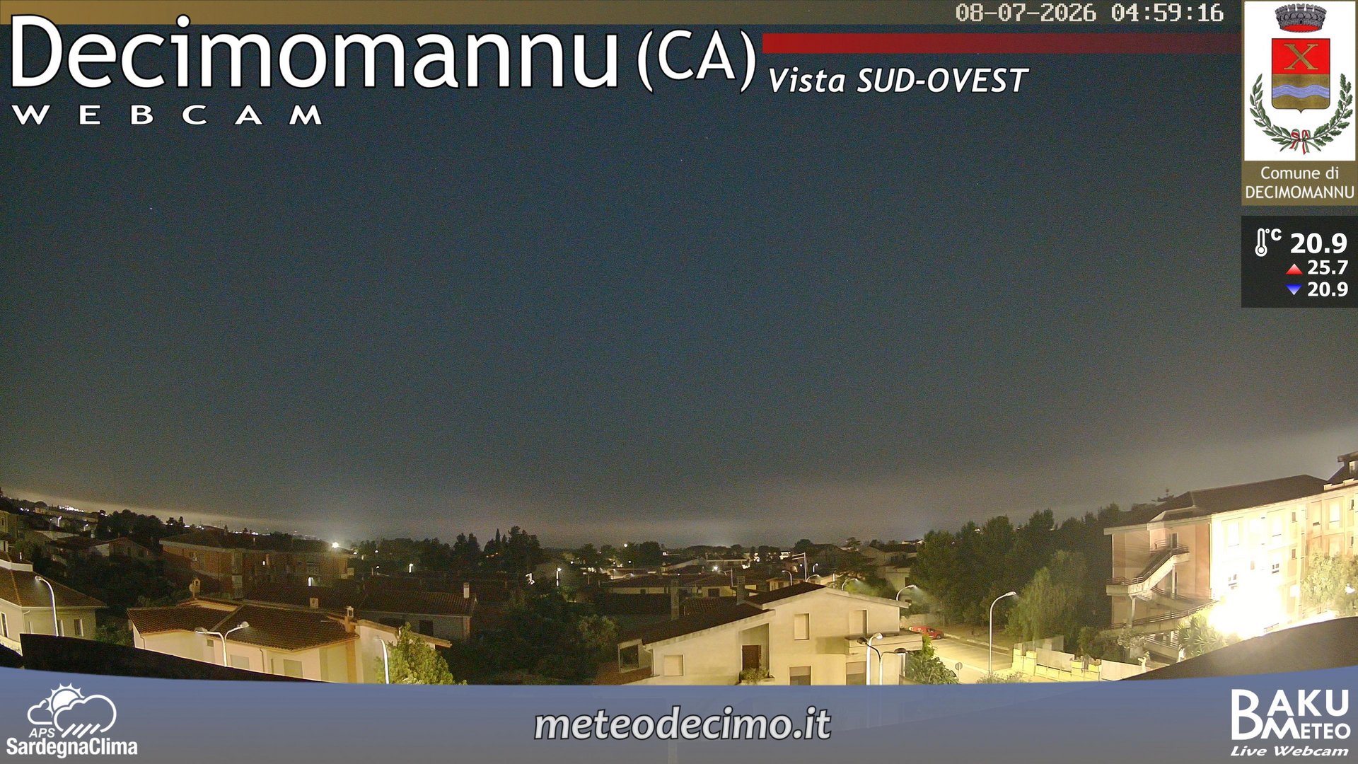 time-lapse frame, Decimomannu webcam