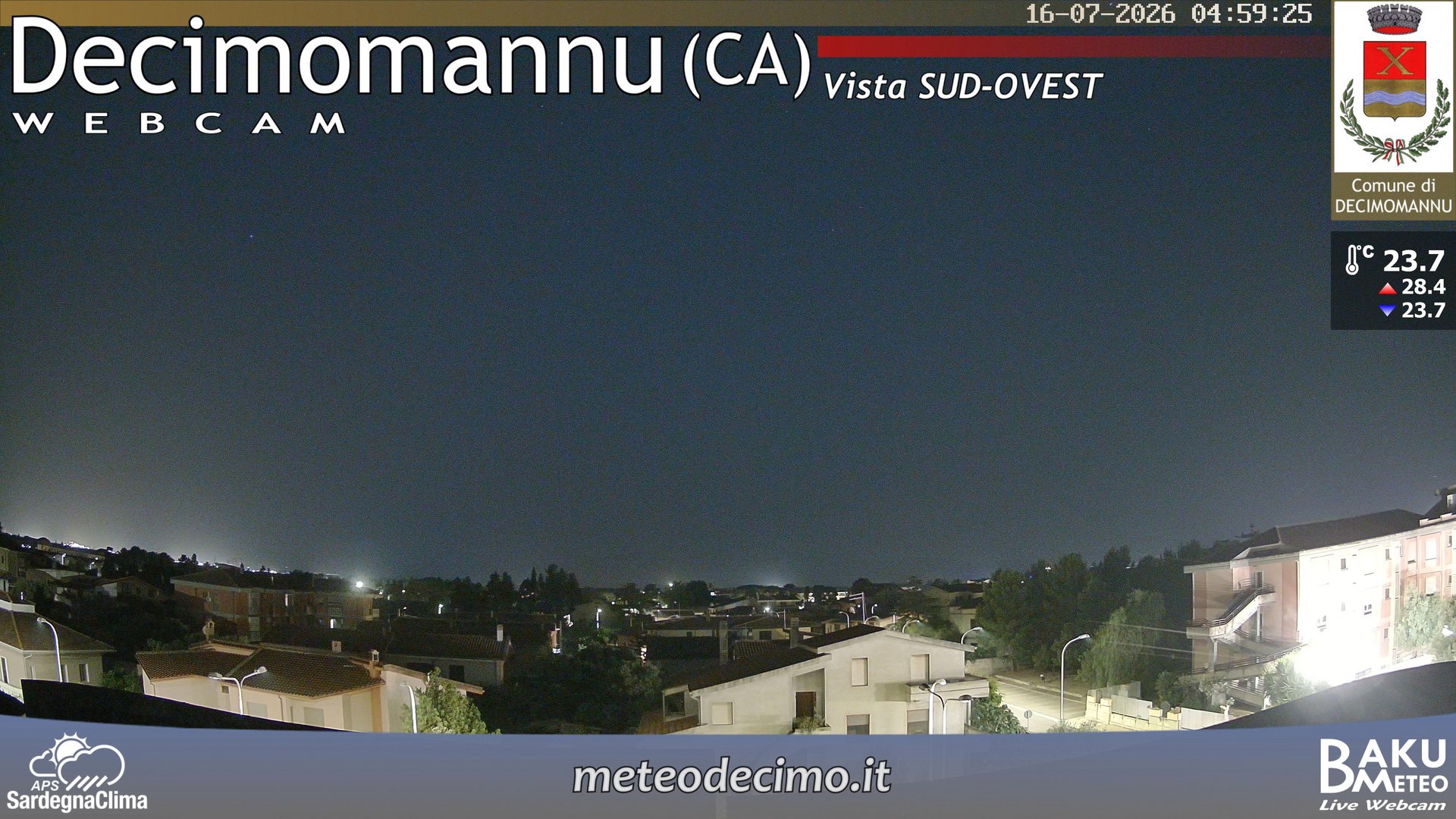 time-lapse frame, Decimomannu webcam
