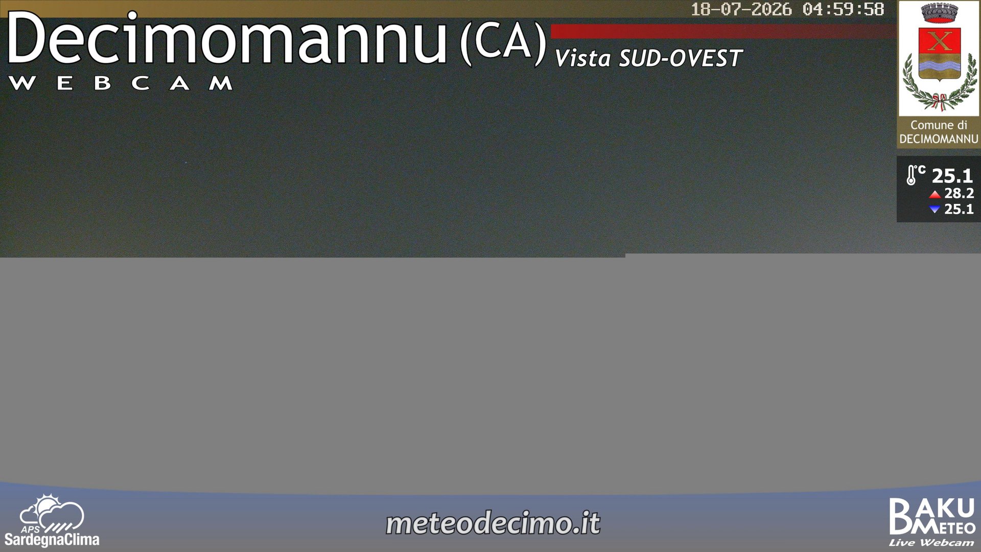 time-lapse frame, Decimomannu webcam