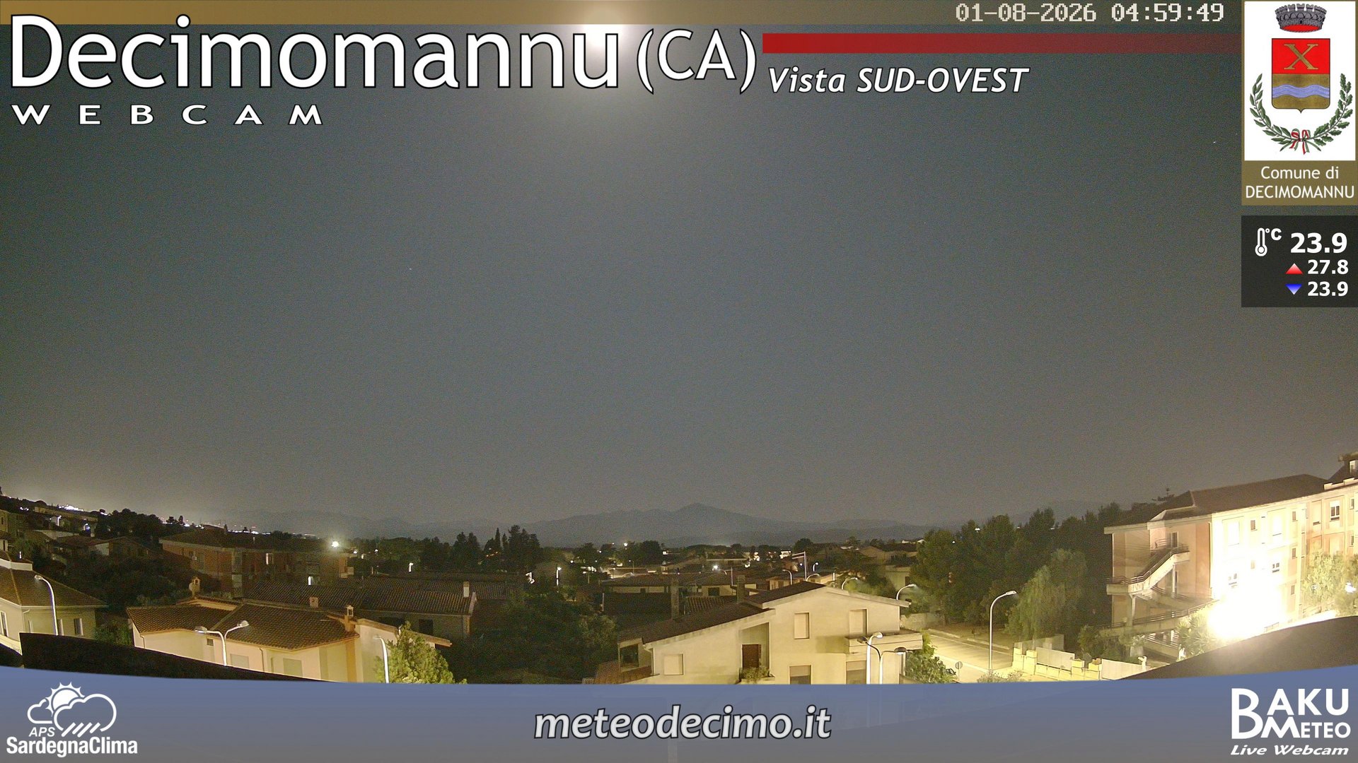 time-lapse frame, Decimomannu webcam