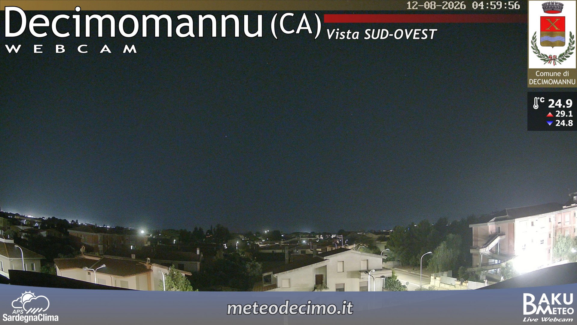 time-lapse frame, Decimomannu webcam