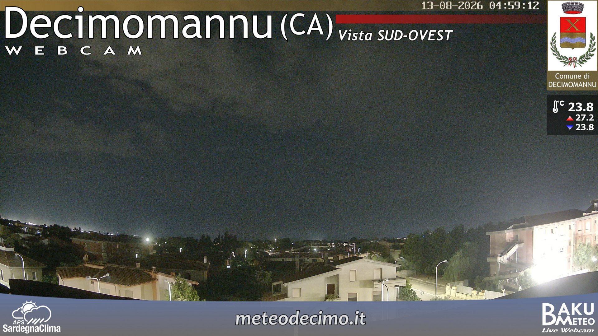 time-lapse frame, Decimomannu webcam